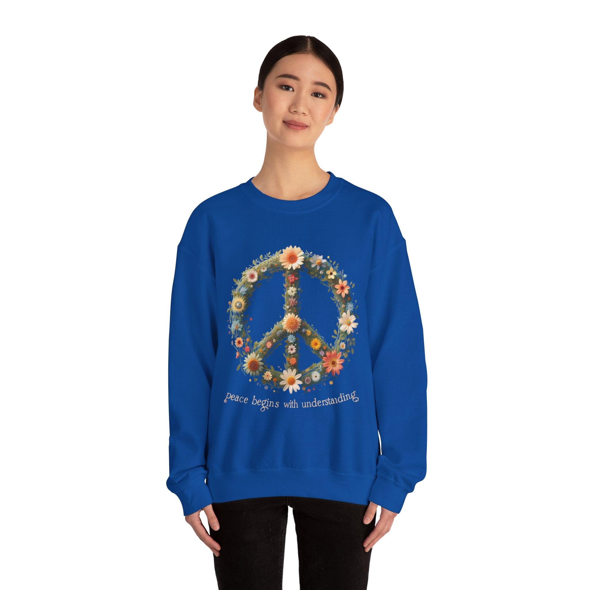 "Peace Begins with Understanding Sweatshirt - Spread Harmony and Unity with Every Wear