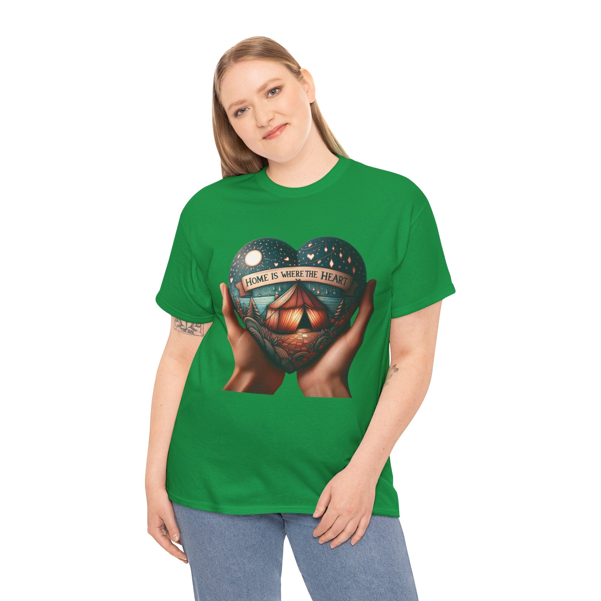 Heartfelt Home: Premium 'Home is Where the Heart Is' T-Shirt