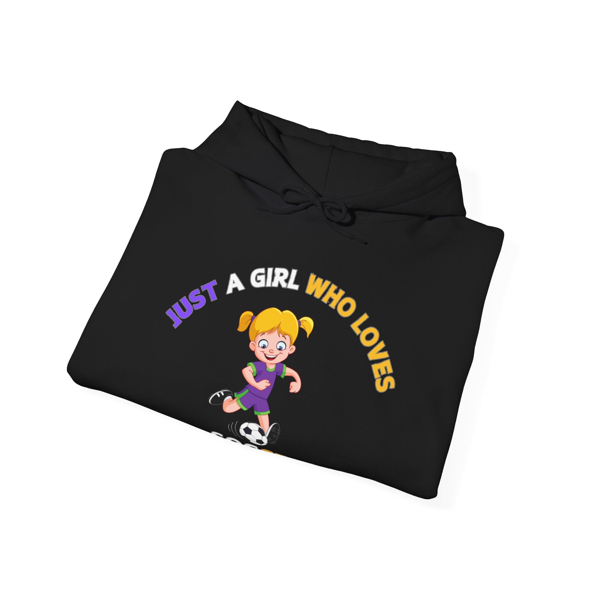 tI'm Just a Girl Who Loves Soccer Hoodie - Perfect Gift for Female Soccer Fans