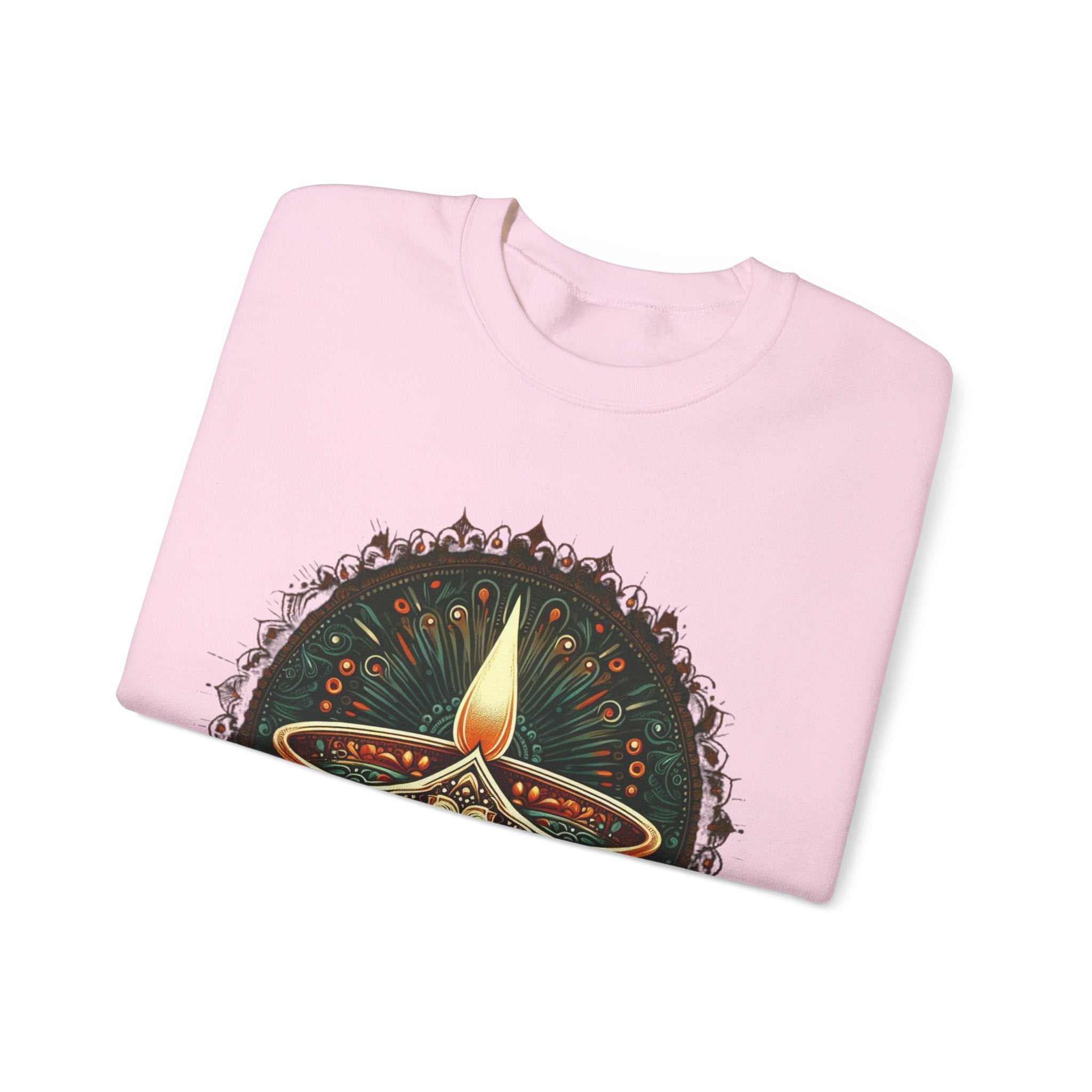 Ethnic Elegance: Traditional Indian Oil Lamp Sweatshirt