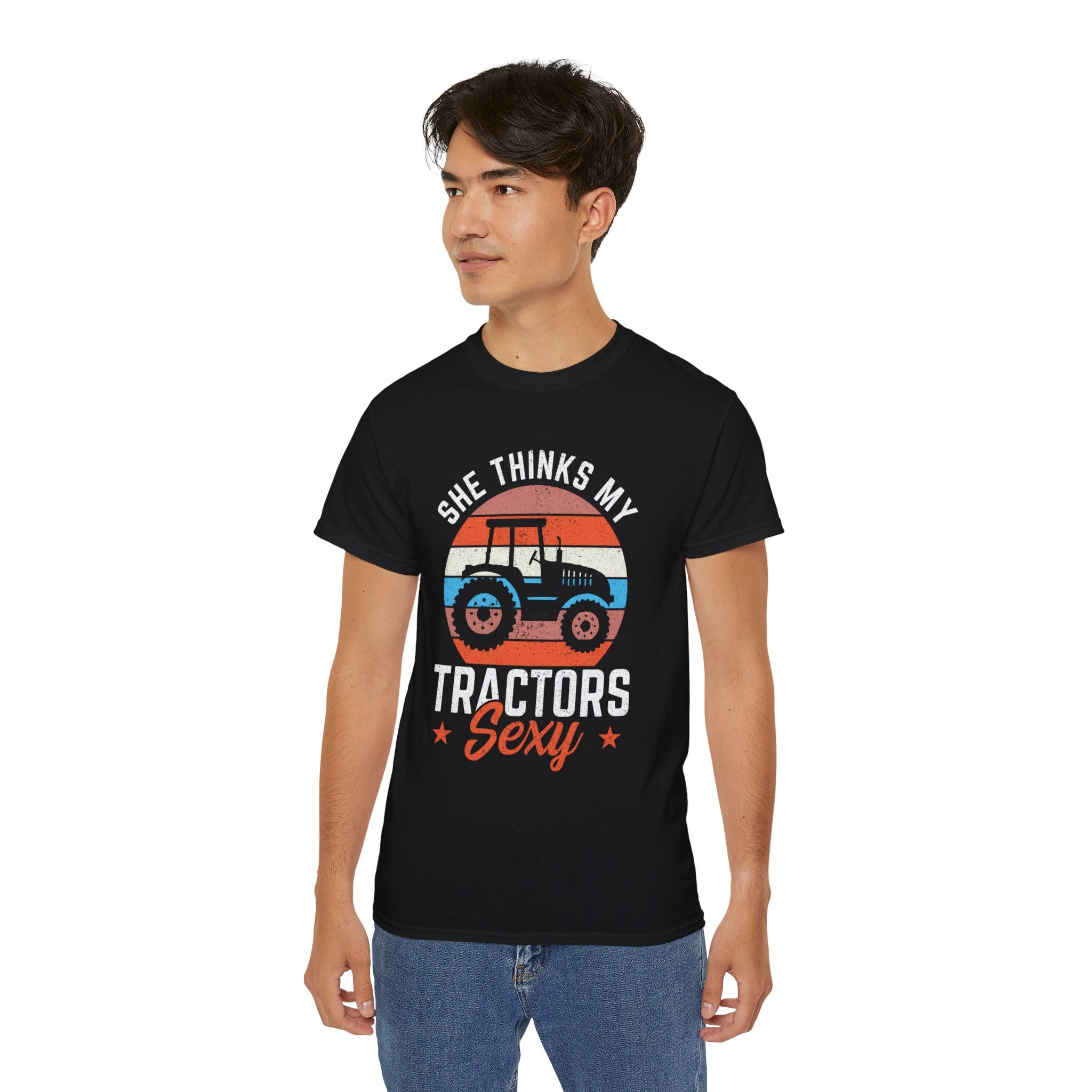 She Thinks My Tractor's Sexy T-Shirt, Vintage Tractor Shirt, Farmer Gift, Tractor Driver Shirt