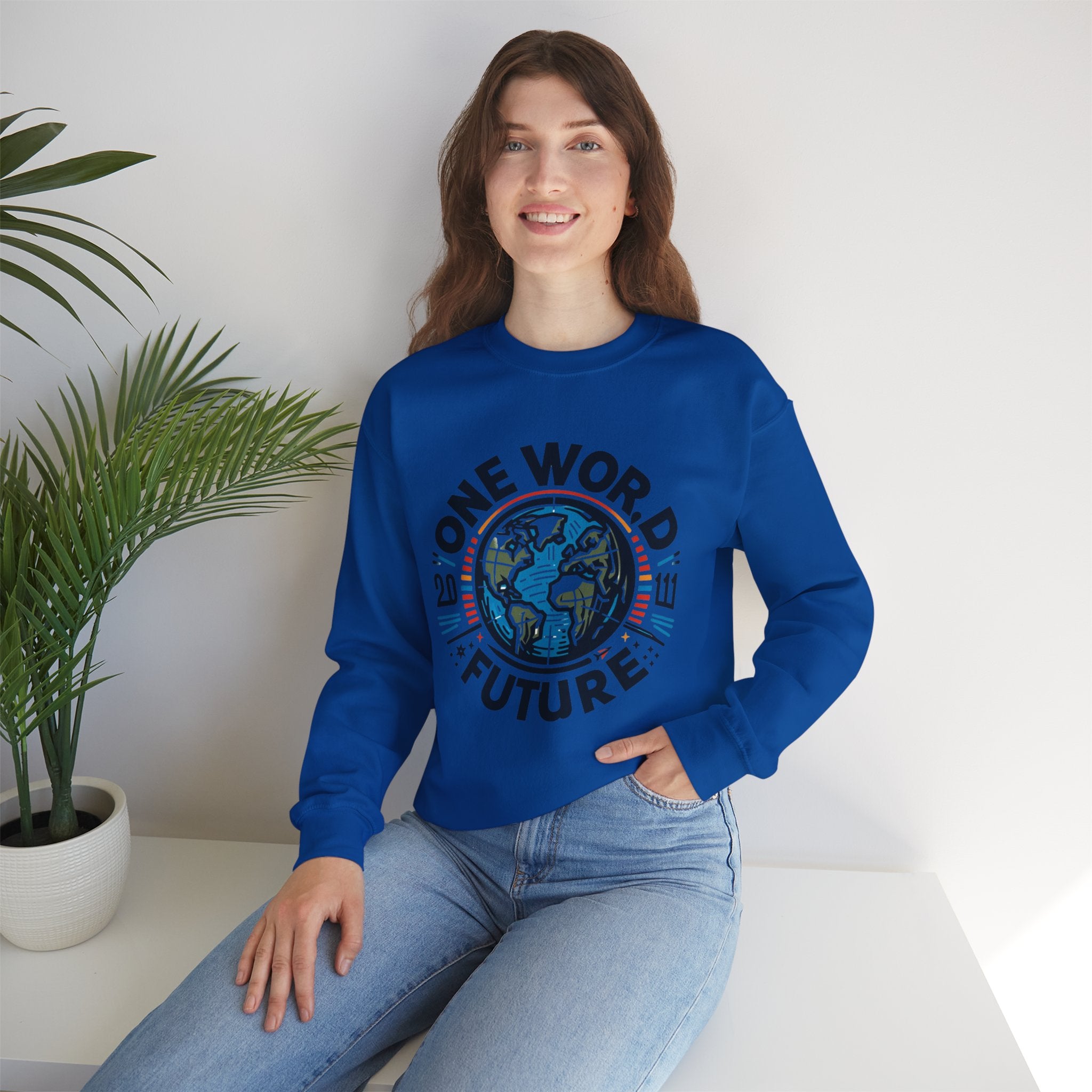 Global Unity Statement Sweatshirt: 'One World, One Future'