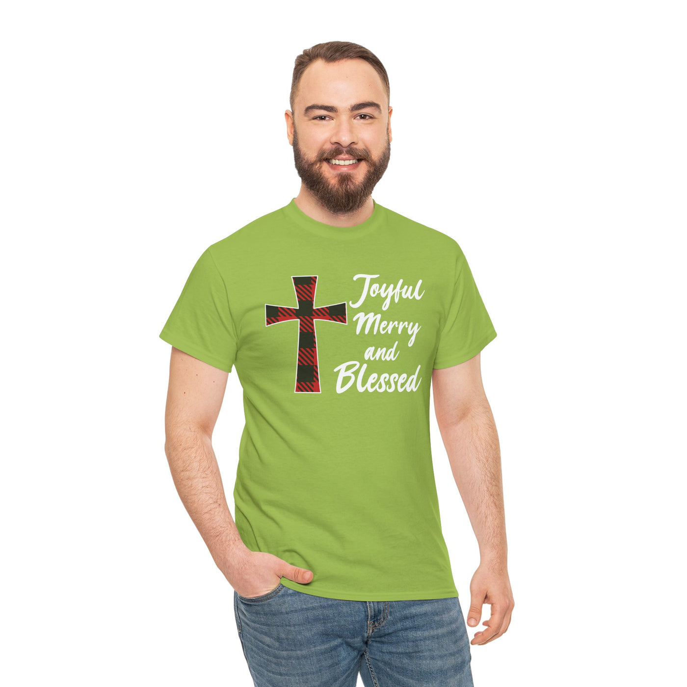 Joyful Merry and Blessed Graphic Tee - Spread Holiday Cheer