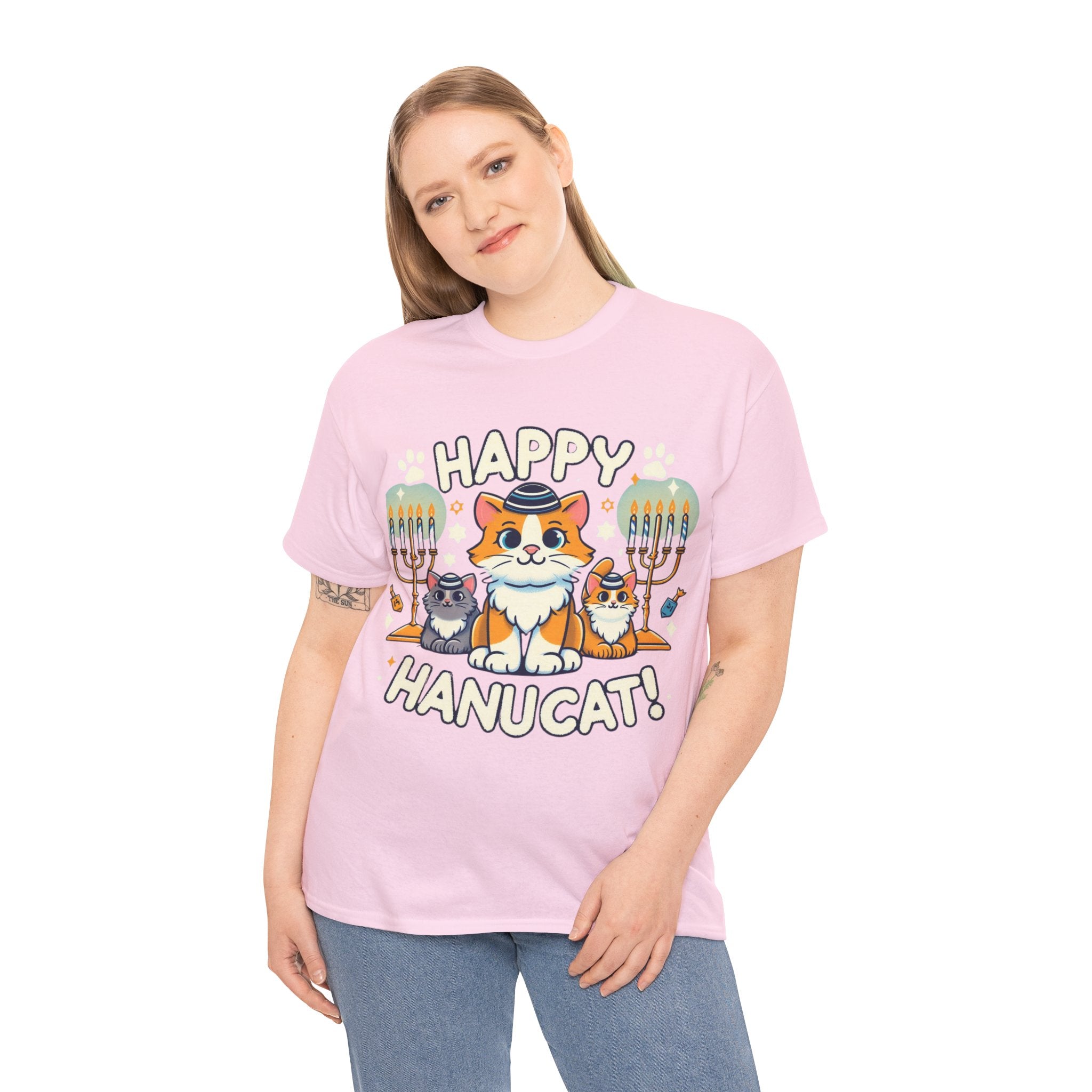 Happy Hanukcat T-Shirt: Celebrate the Festive Season with Feline Fun