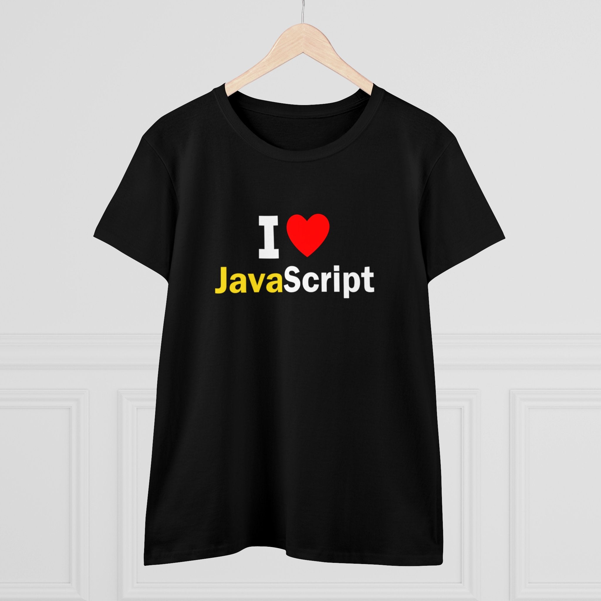 I love Java Script T shirt: JavaScript Lover' Graphic Tee - Trendy Programmer Shirt