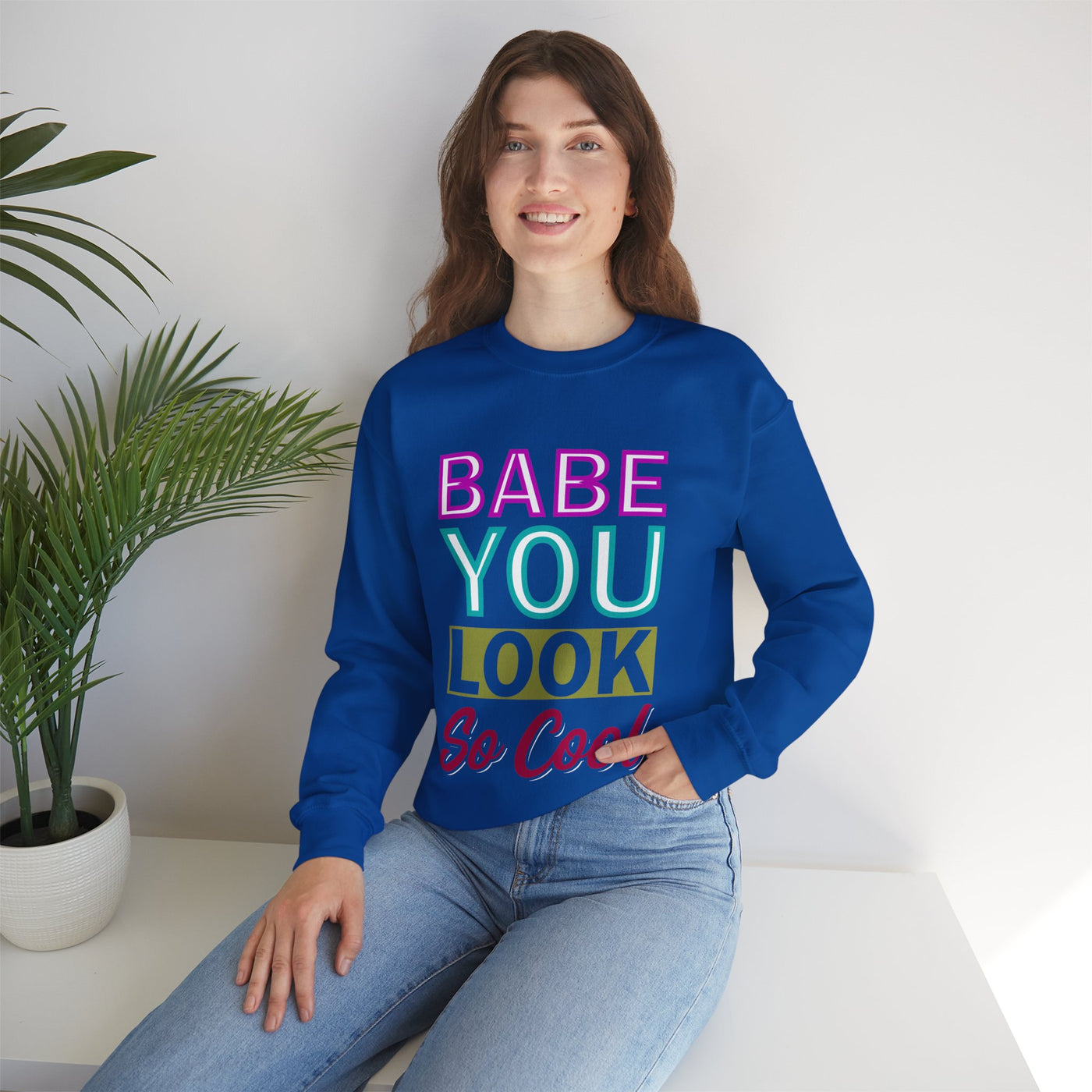 Cool Girl Crewneck Sweatshirt: Trendy Graphic Pullover