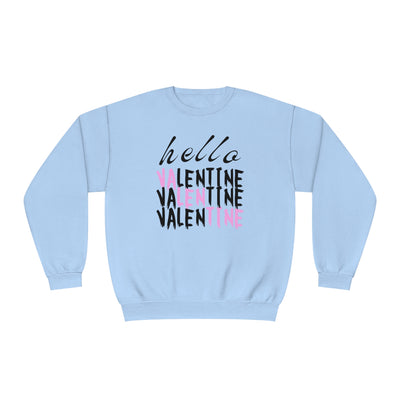 Hello Valentine Sweatshirt - Cozy & Cute Crewneck for Valentine's Day"