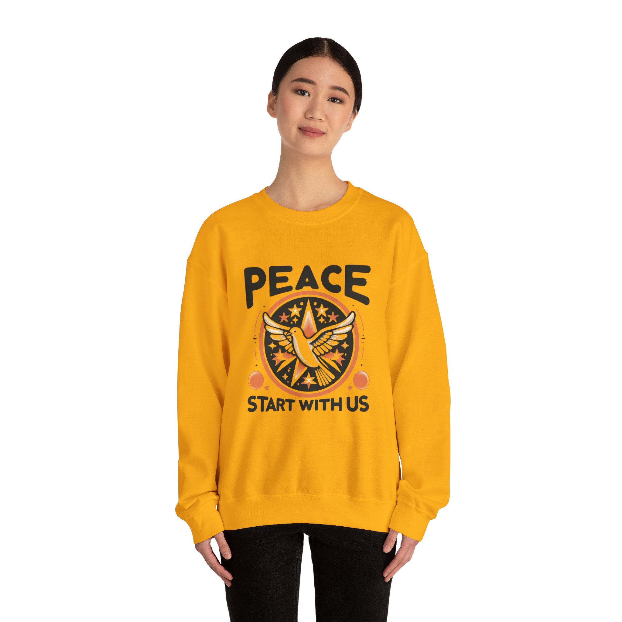 Empowerment Essential: 'Peace Starts with Us' Sweatshirt for Inspired Living