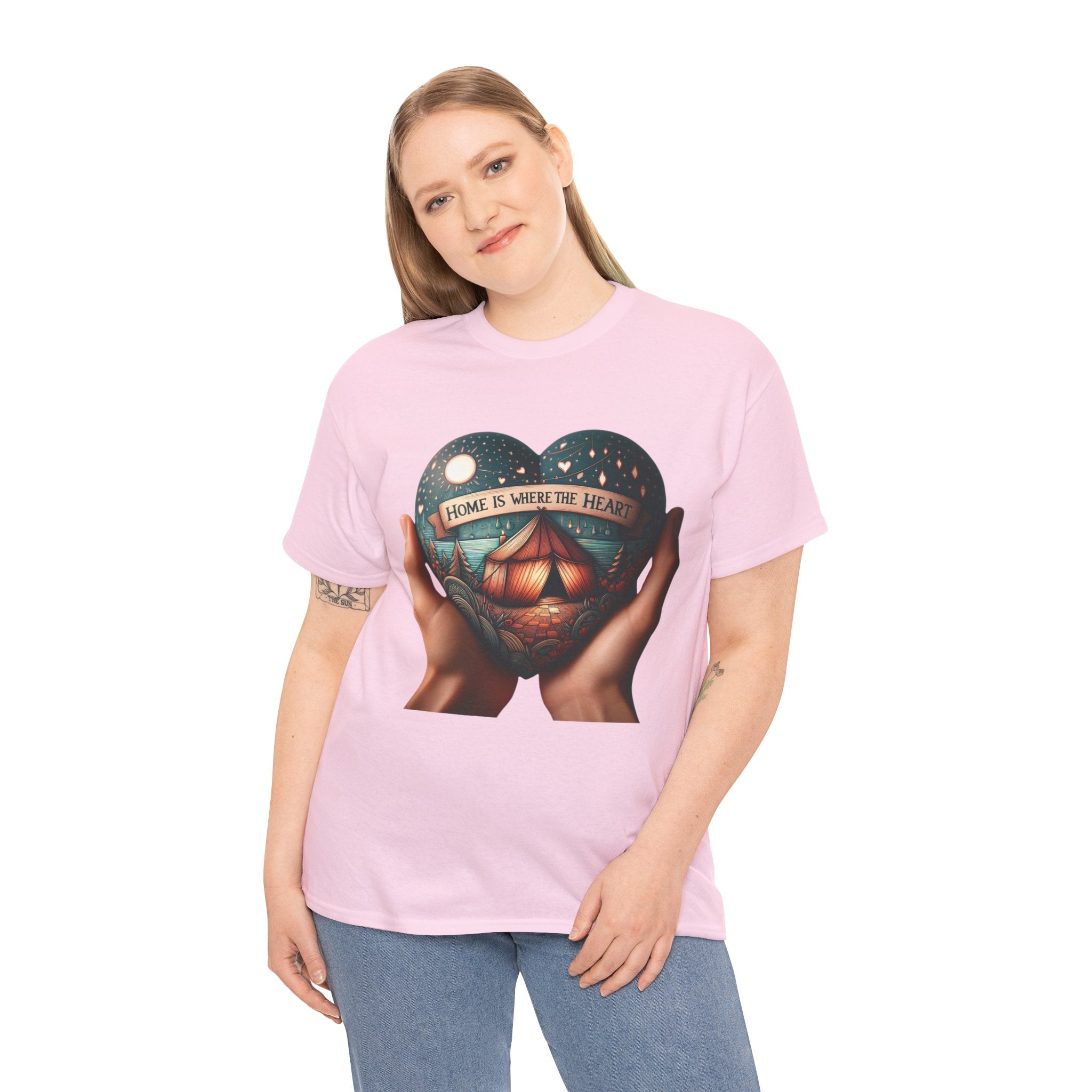 Heartfelt Home: Premium 'Home is Where the Heart Is' T-Shirt