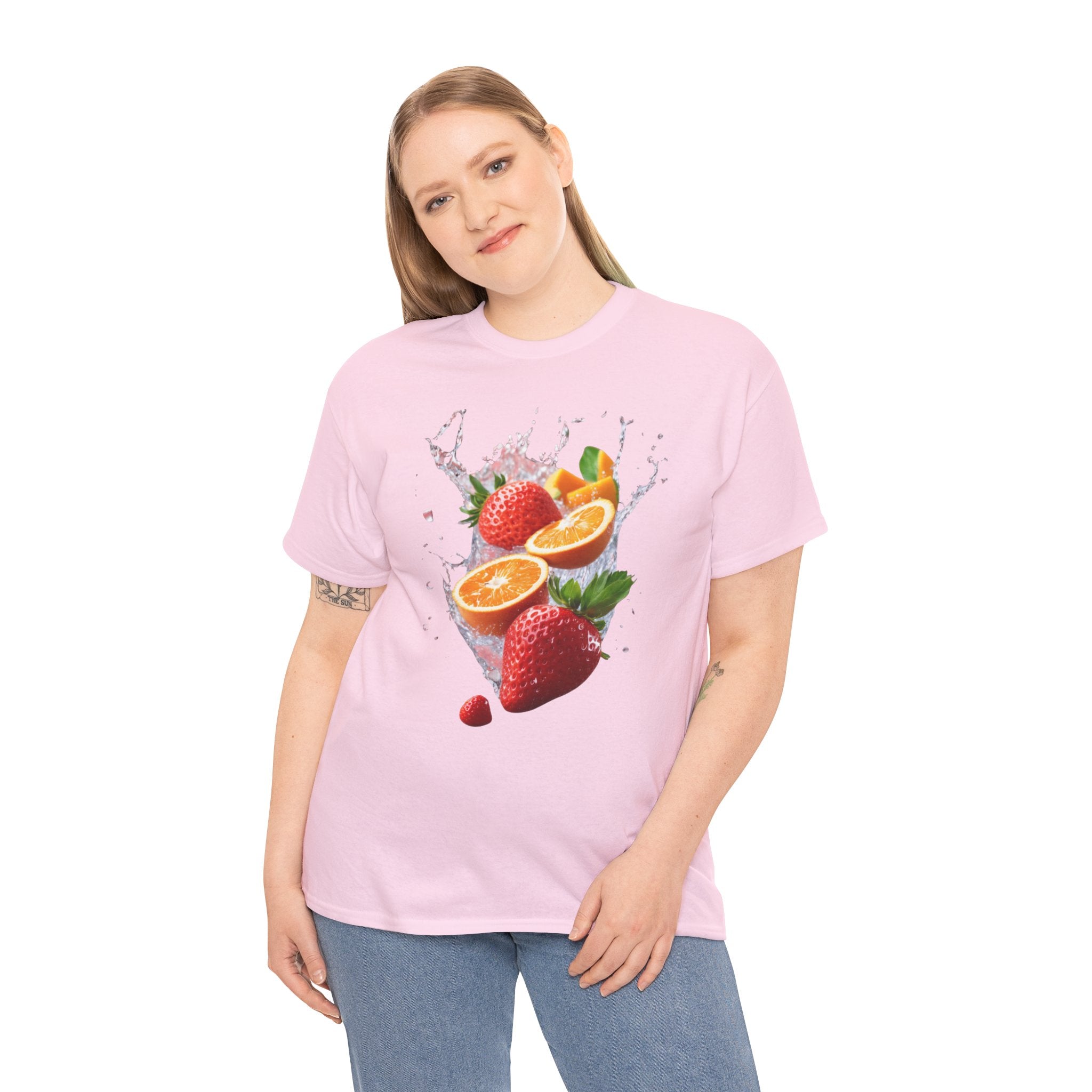 Fruit Fusion T-Shirt | Strawberry, Orange, Mango Delight & Comfort