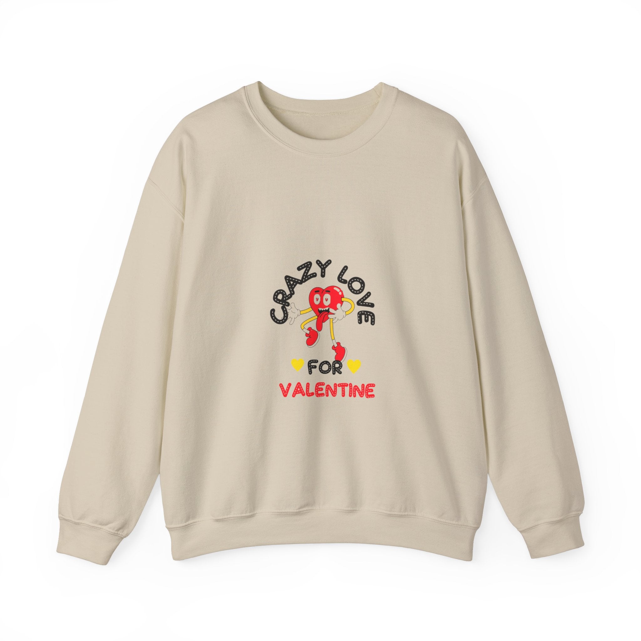 Crazy Love for Valentine Sweatshirt - Cozy Romance for a Heartwarming Season