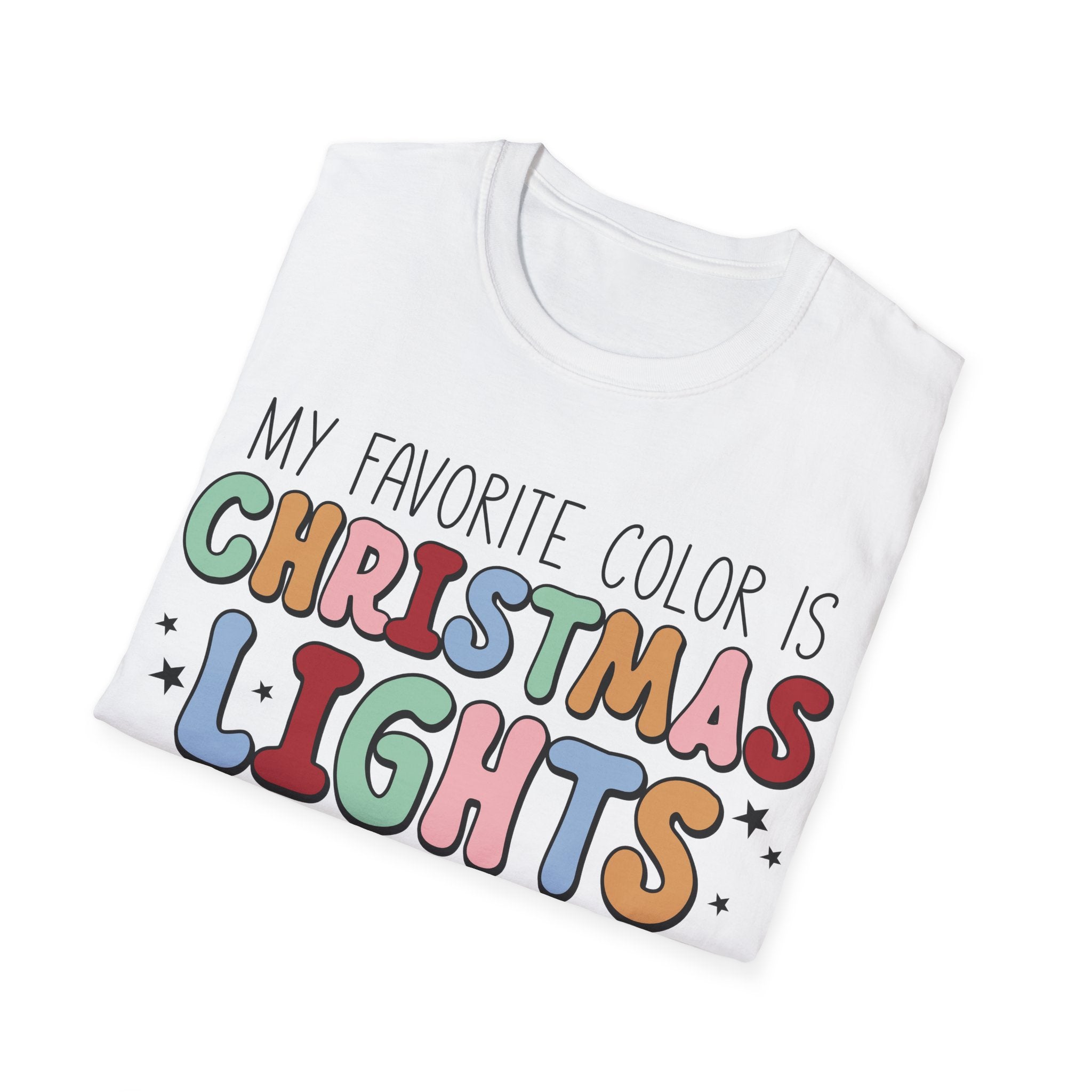 Christmas Light T-Shirt: Embrace the Festive Glow in Your Favorite Color