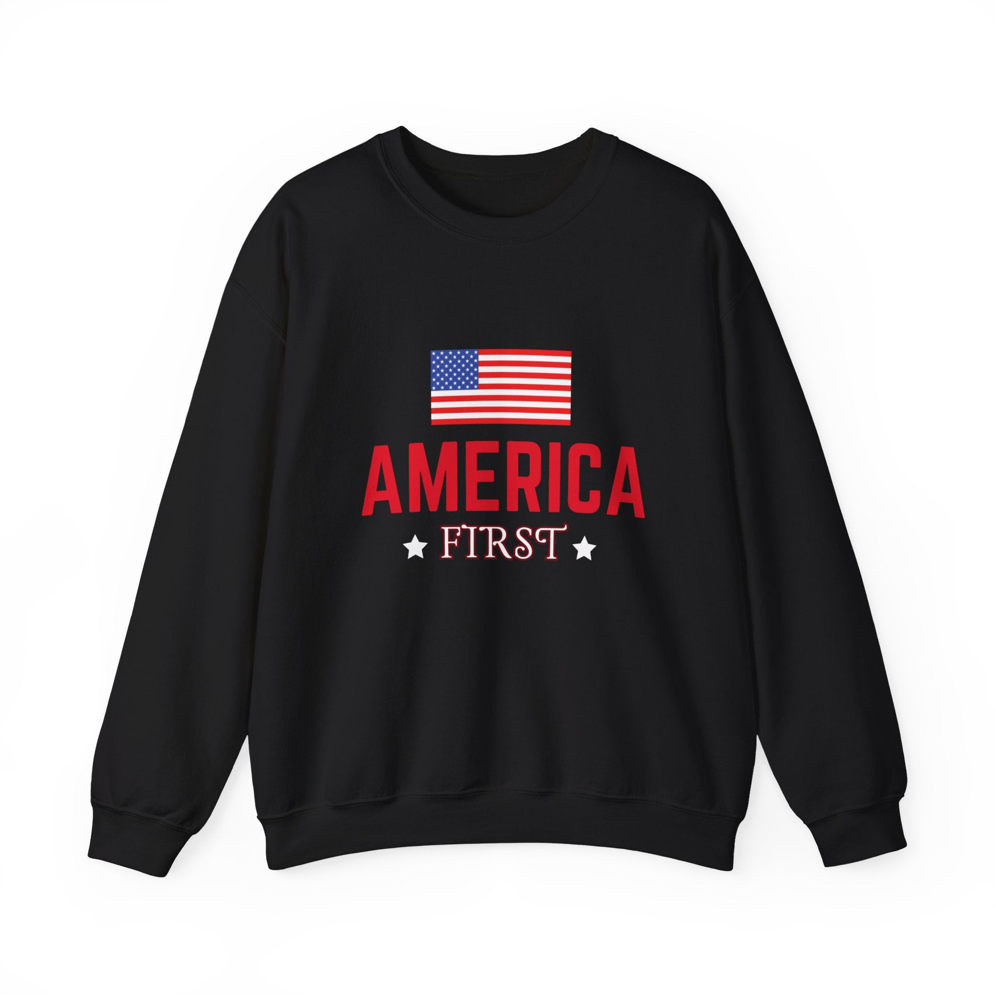 America First" Sweatshirt - Patriotic Apparel for Proud Americans