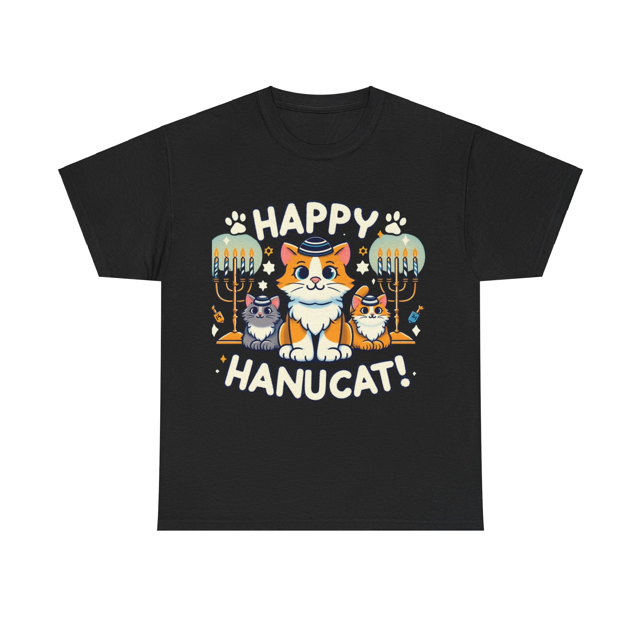 Happy Hanukcat T-Shirt: Celebrate the Festive Season with Feline Fun