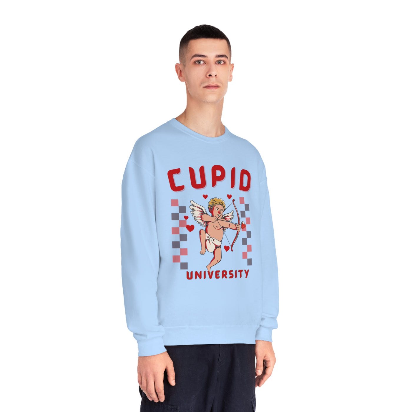 Cupid University Valentine's Day Sweatshirt - Funny & Flirty College Sweatshirt