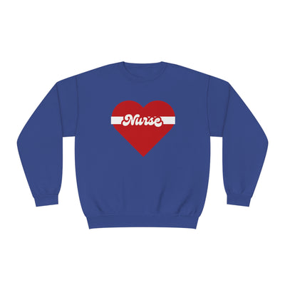 Nurse Valentine Sweatshirt - Heartbeat EKG Love, Nursing Gifts for Women