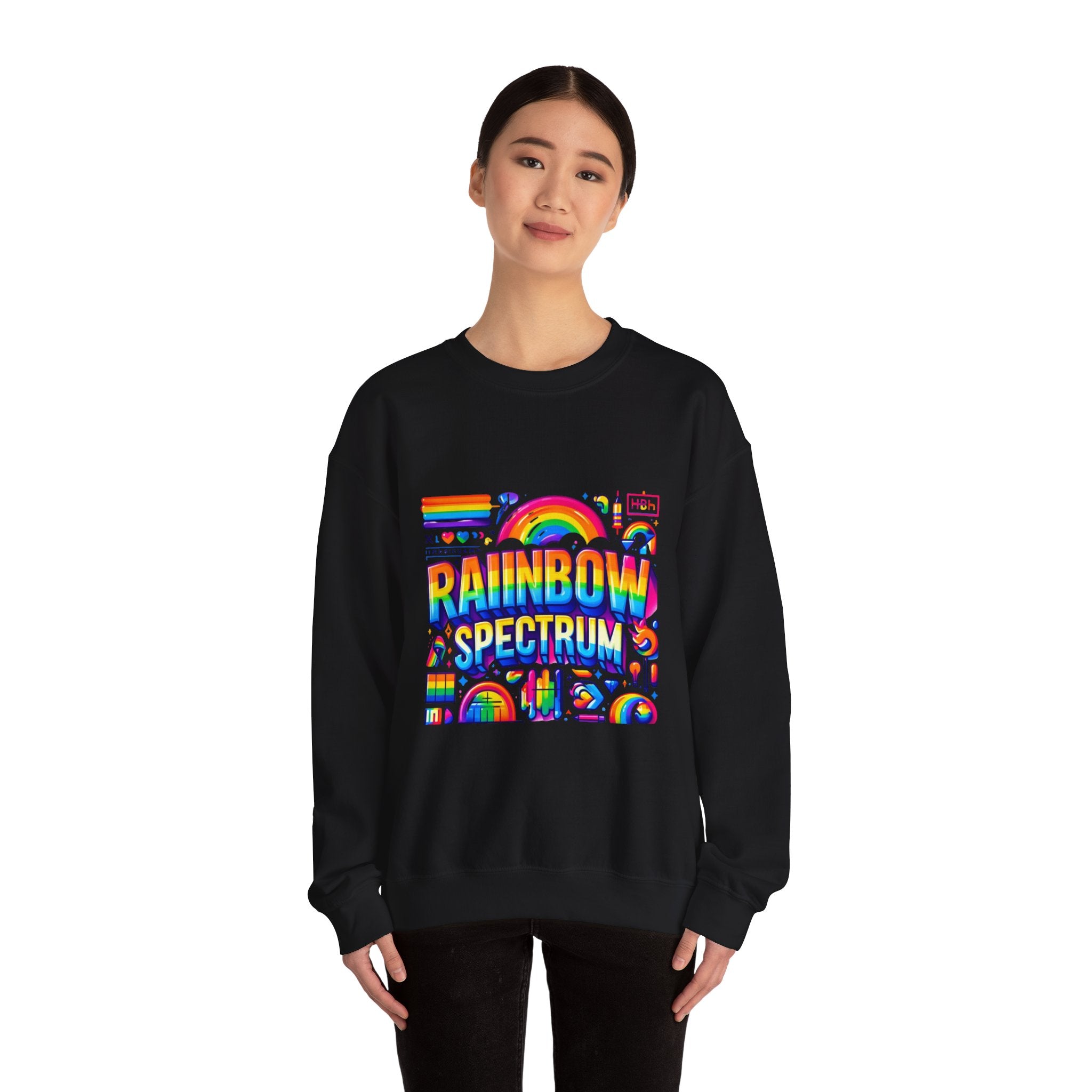 Vibrant Rainbow Spectrum Sweatshirt: Add a Splash of Color to Your Wardrobe