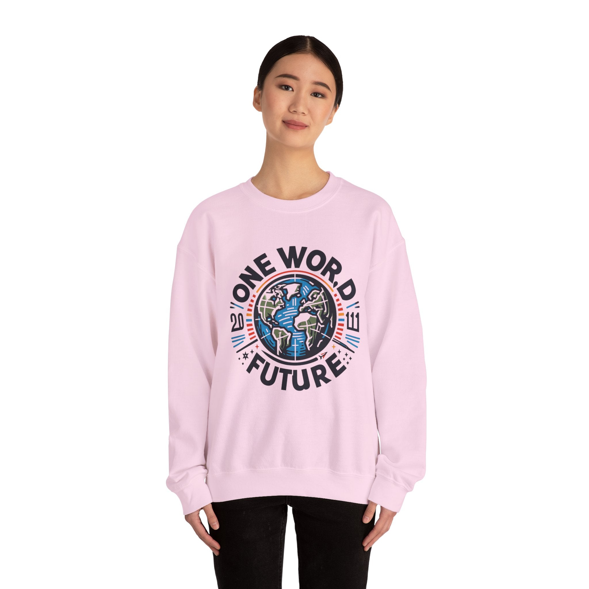 Global Unity Statement Sweatshirt: 'One World, One Future'