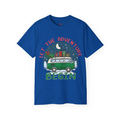 Let the Adventure Begin Christmas T-Shirt - Festive Holiday Apparel