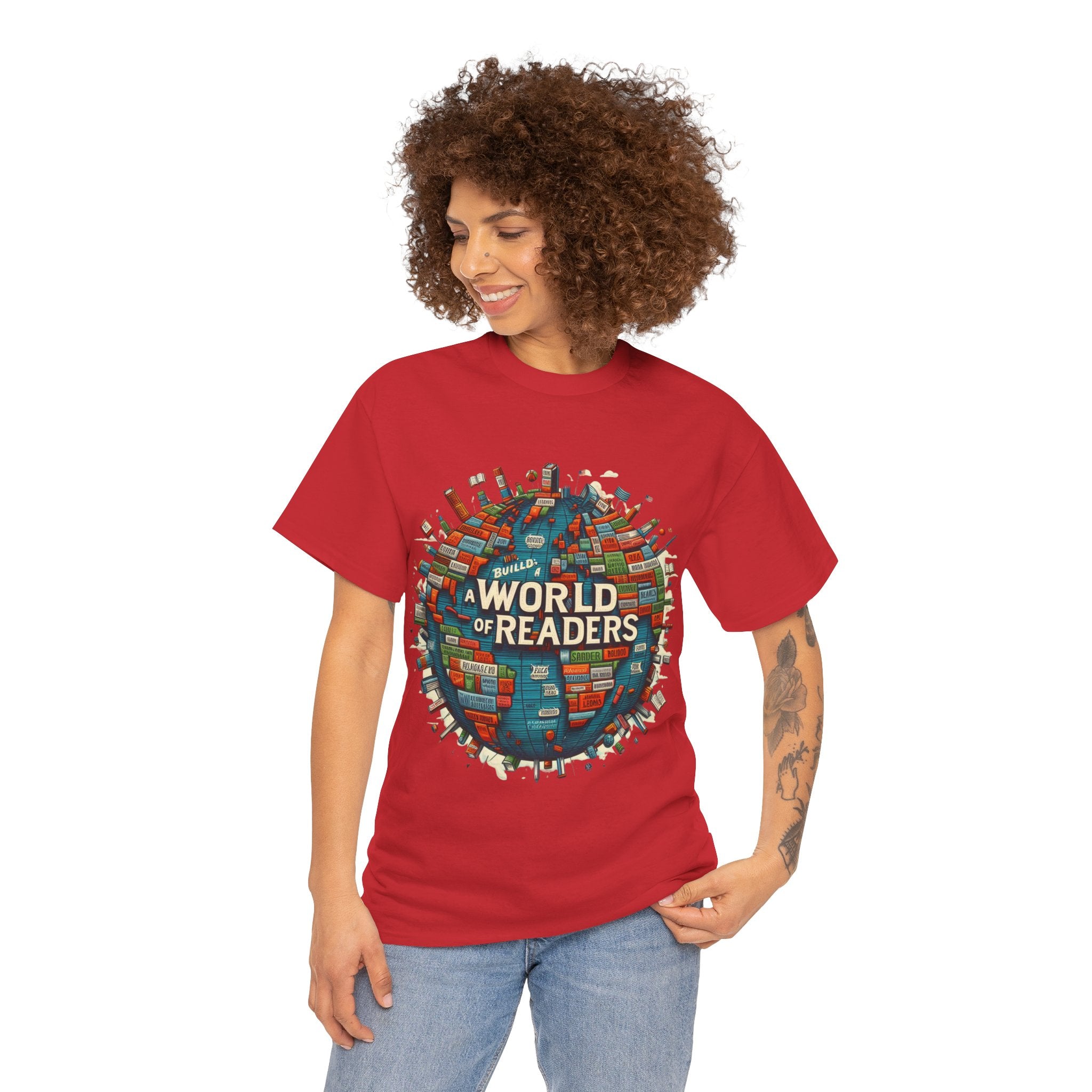 Empowerment Through Literacy: 'Building a World of Readers' T-shirt