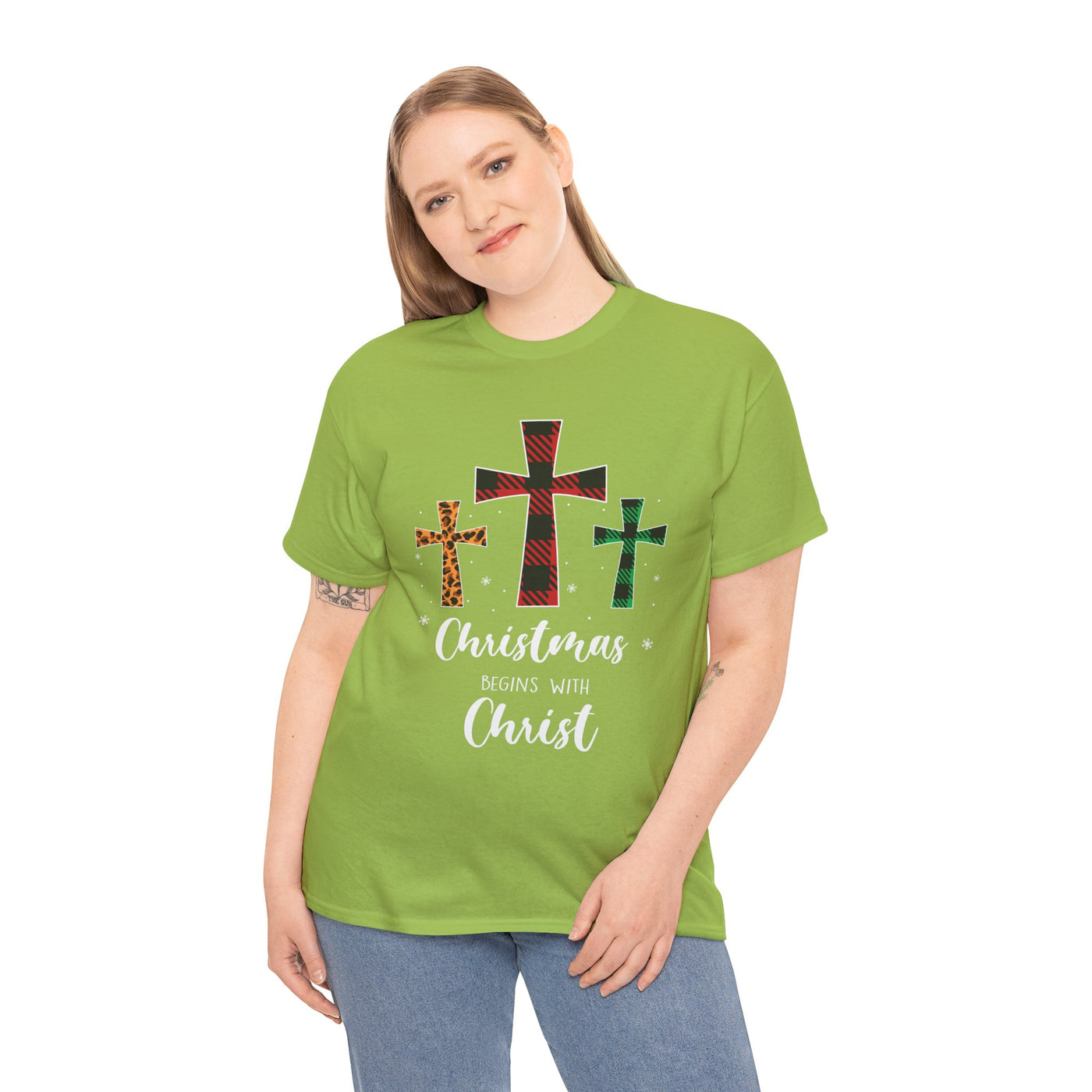 Christmas Begins with Christ Tee: Spread Holiday Cheer