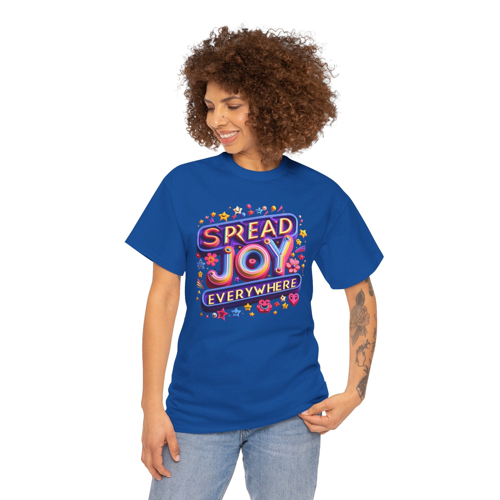 Radiate Joy Everywhere Graphic T-Shirt: Share Positivity in Style