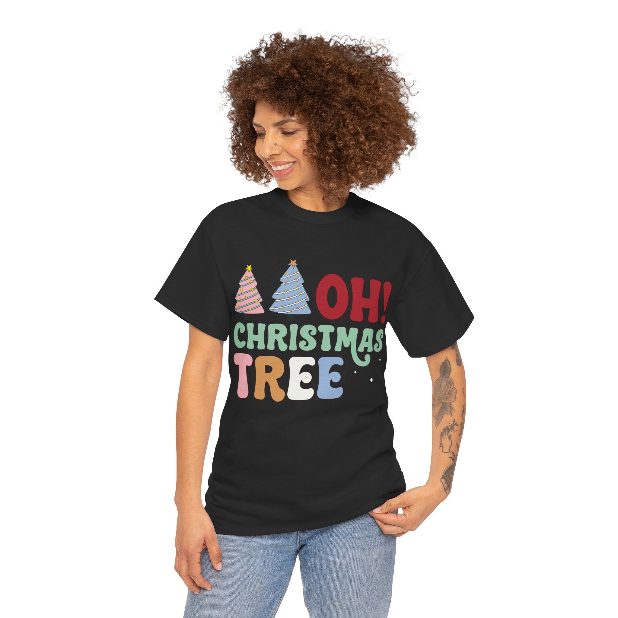 Festive 'Oh Christmas Tree' T-Shirt: Spread Holiday Cheer in Style