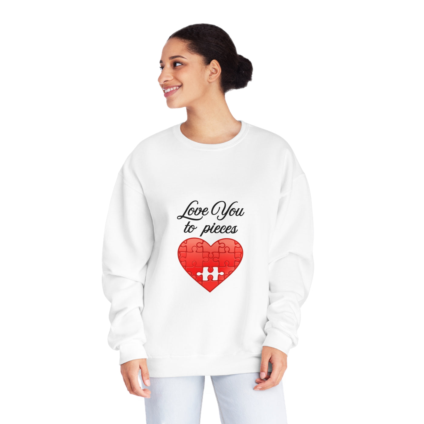 Love You To Pieces Sweatshirt - Cute Couples Sweatshirt, Valentine's Day Gift