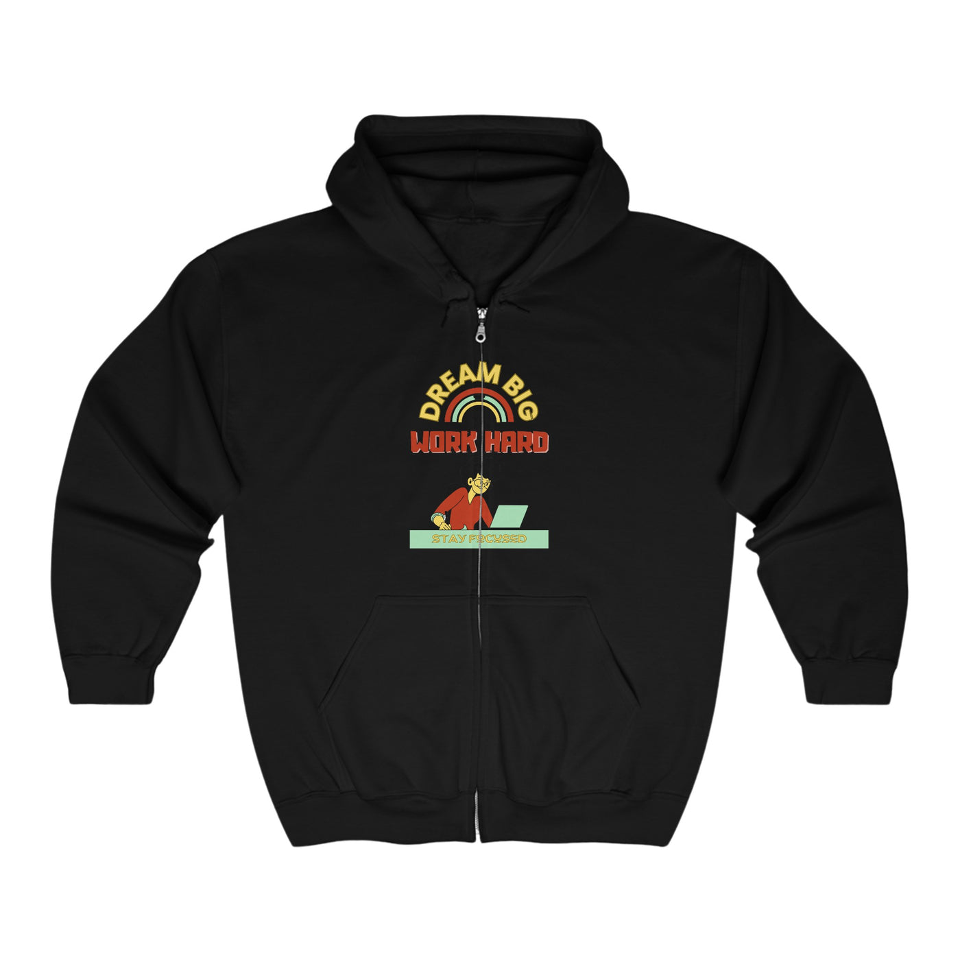 Inspirational Motivational Hoodie | Dream Big, Work Hard, Stay Focused