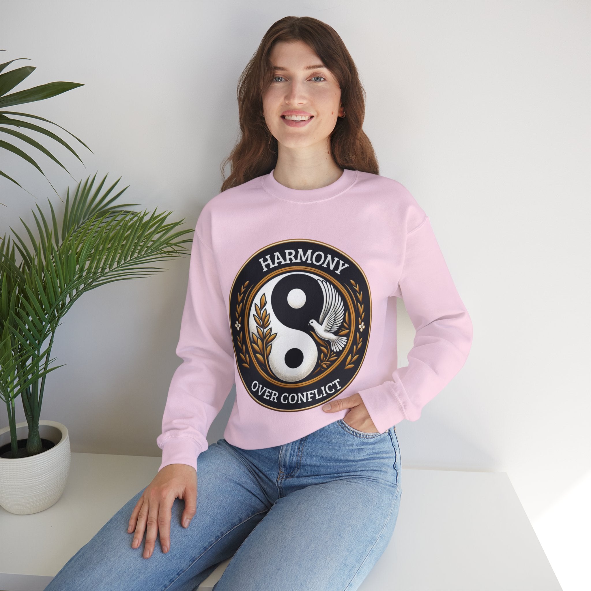 Harmony Over Conflict Sweatshirt: Embrace Peaceful Vibes in Style