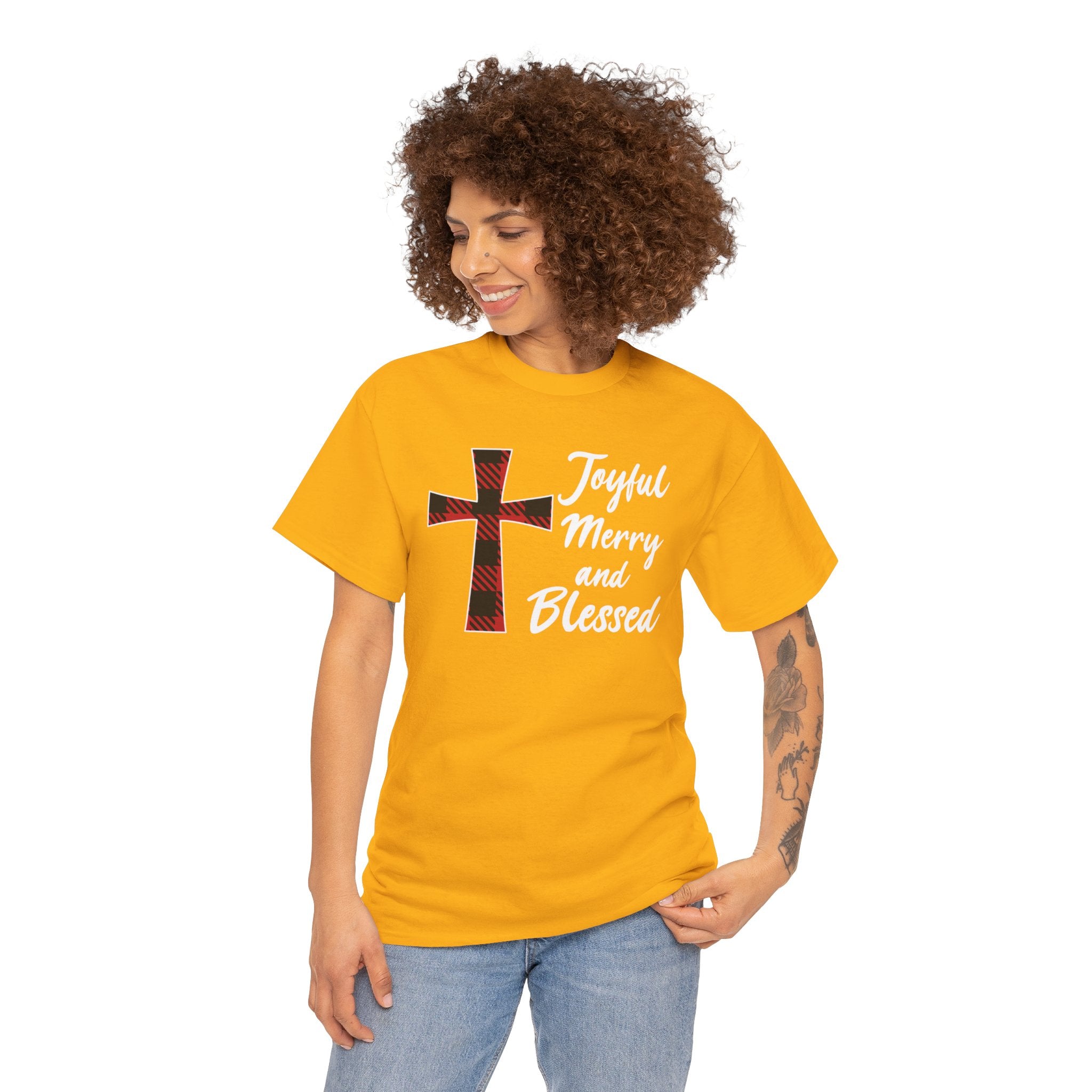 Joyful Merry and Blessed Graphic Tee - Spread Holiday Cheer