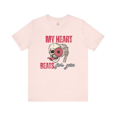 My Heart Beats for You Valentine's Day T-Shirt - Romantic Couples Tee