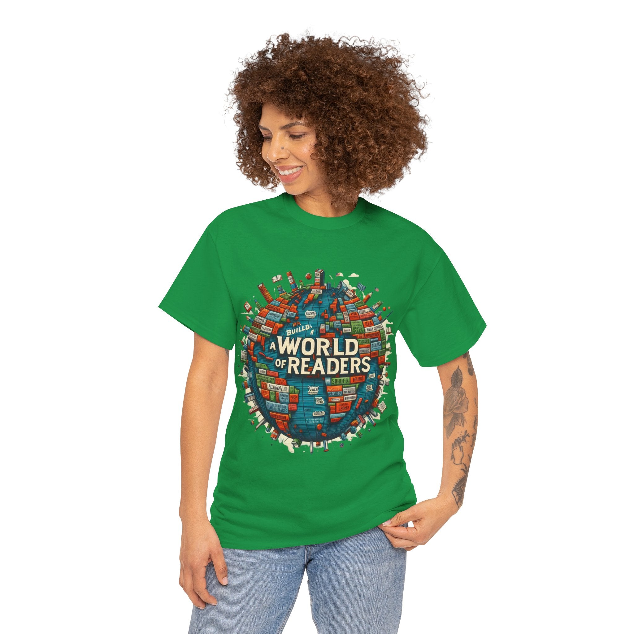 Empowerment Through Literacy: 'Building a World of Readers' T-shirt