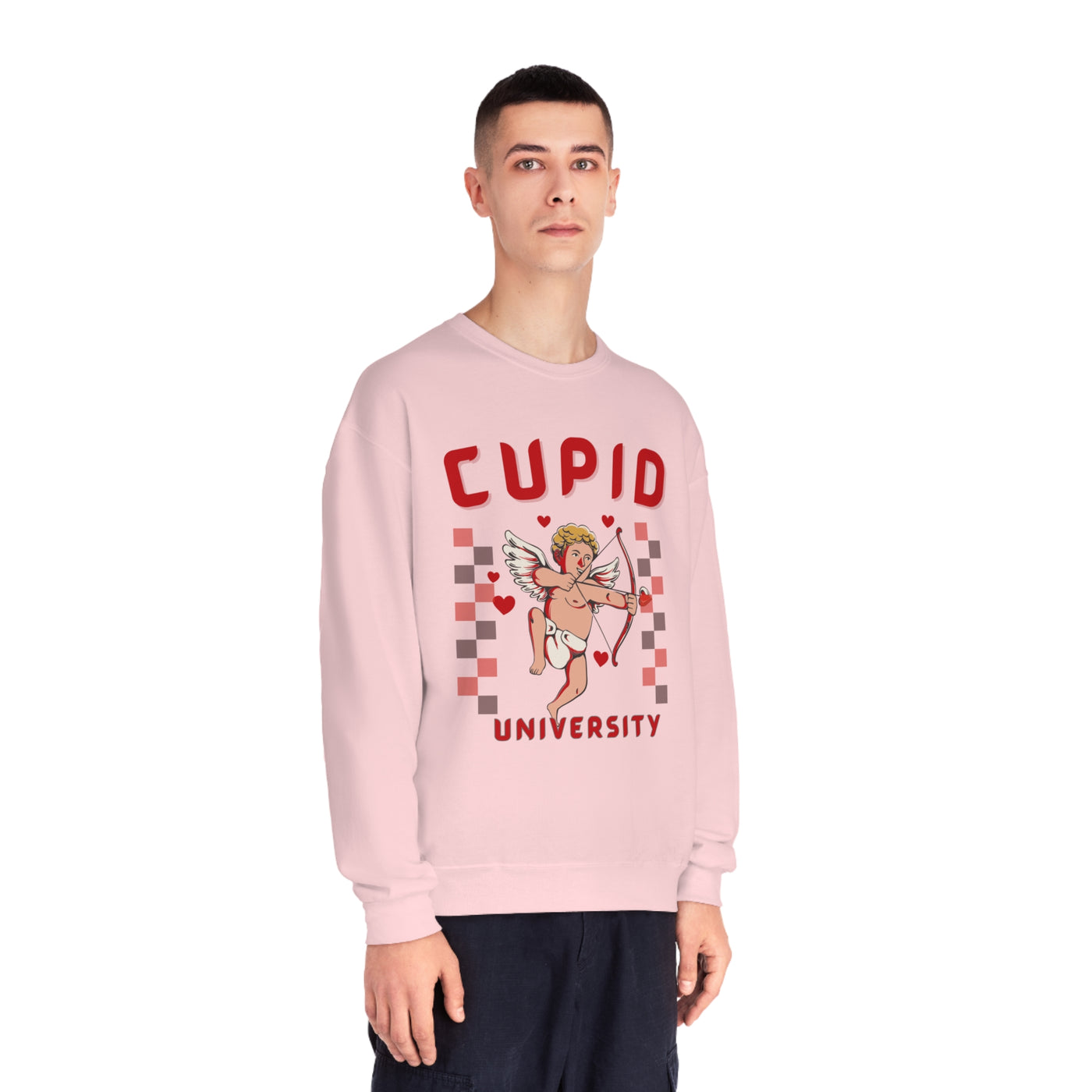 Cupid University Valentine's Day Sweatshirt - Funny & Flirty College Sweatshirt