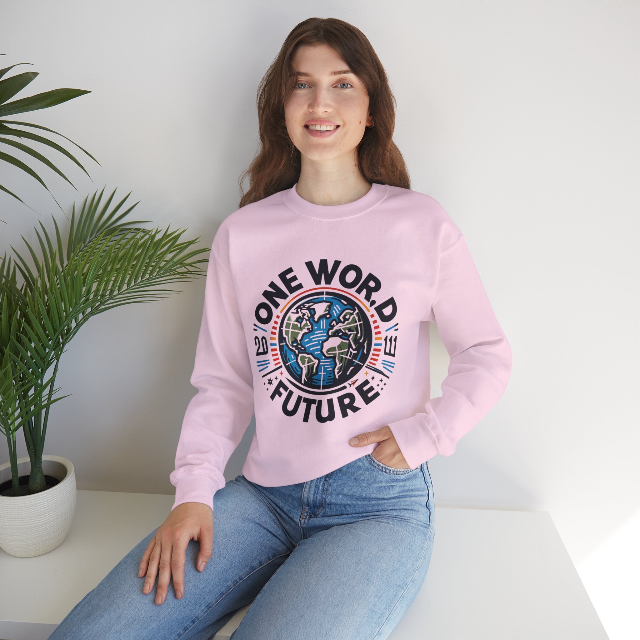 Global Unity Statement Sweatshirt: 'One World, One Future'