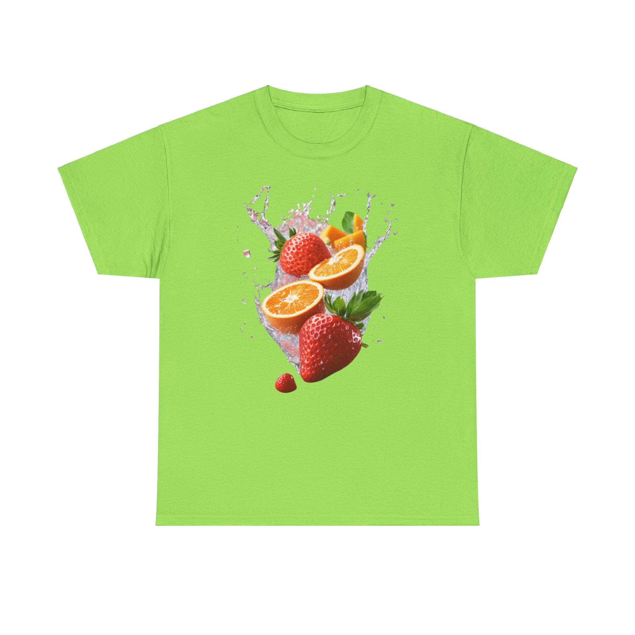 Fruit Fusion T-Shirt | Strawberry, Orange, Mango Delight & Comfort