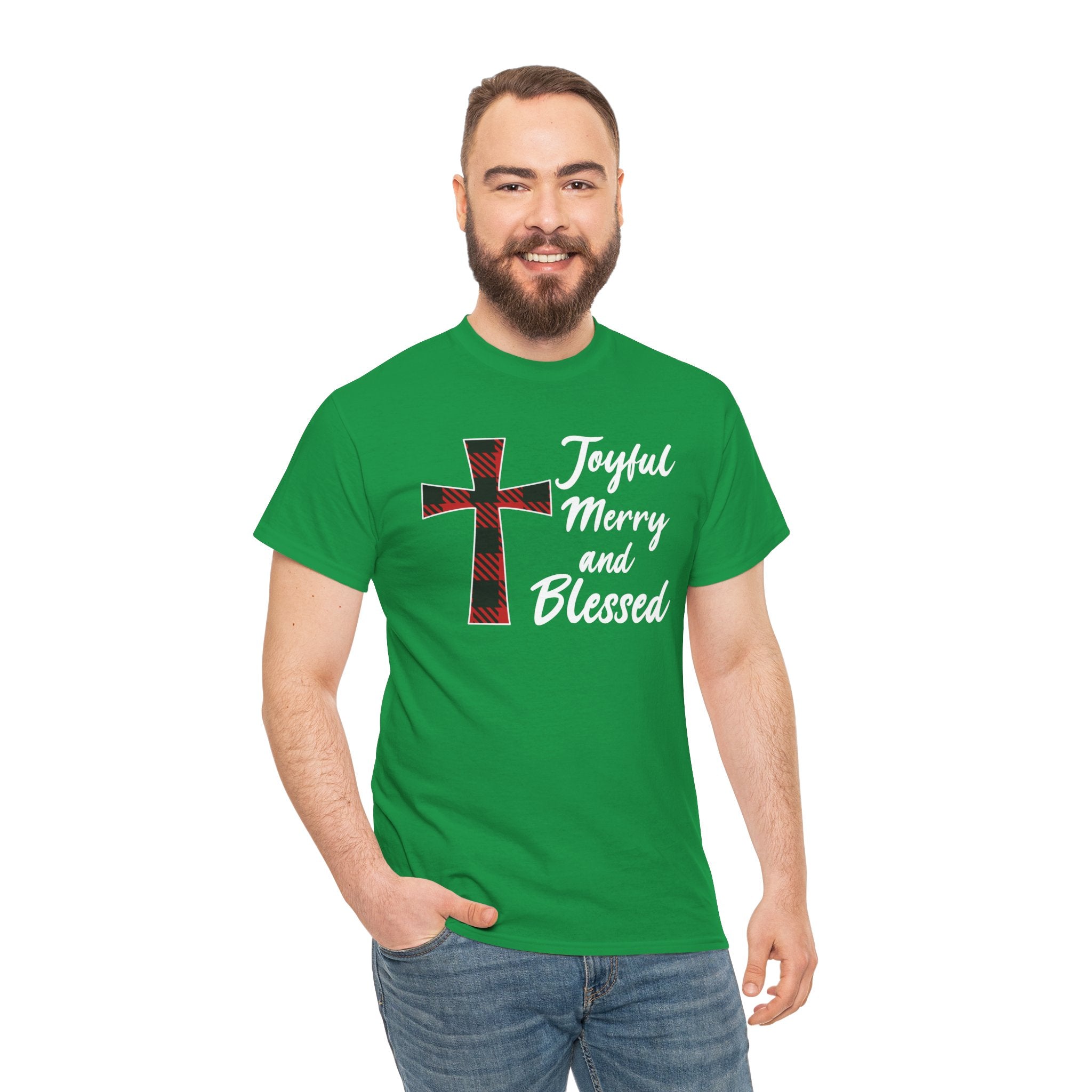 Joyful Merry and Blessed Graphic Tee - Spread Holiday Cheer