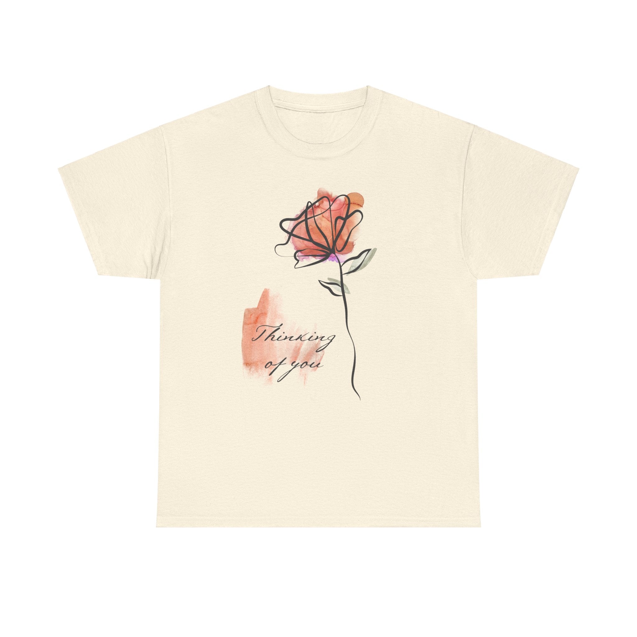 Blossoming Emotions: Thinking of You Flower T-Shirt - Expressive Floral Tee for Every Occasion, Floral Fashion