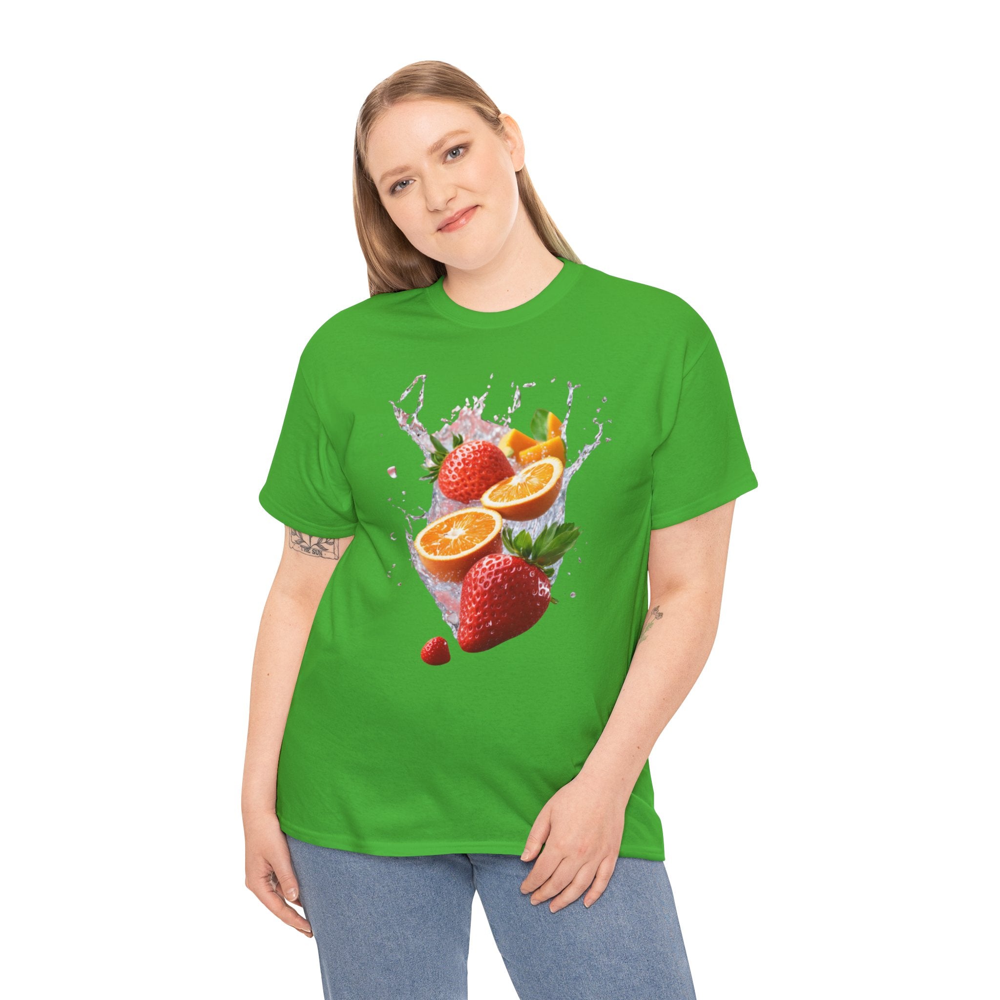 Fruit Fusion T-Shirt | Strawberry, Orange, Mango Delight & Comfort