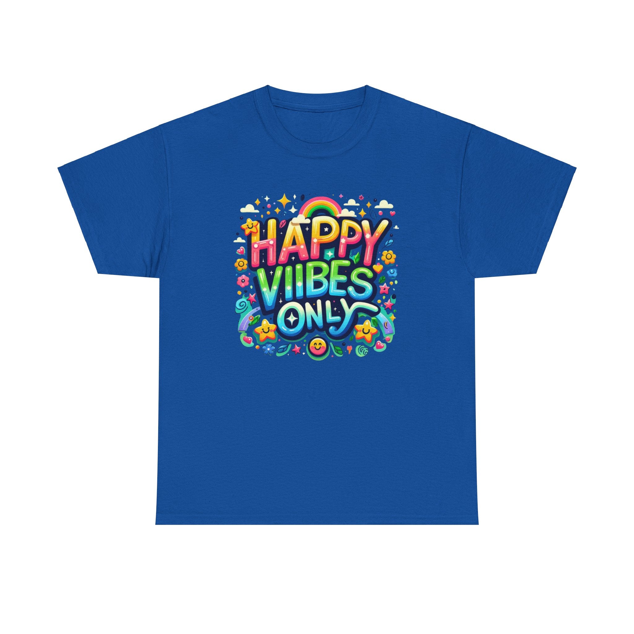 Radiate Positivity with our 'Happy Vibes' Graphic T-shirt