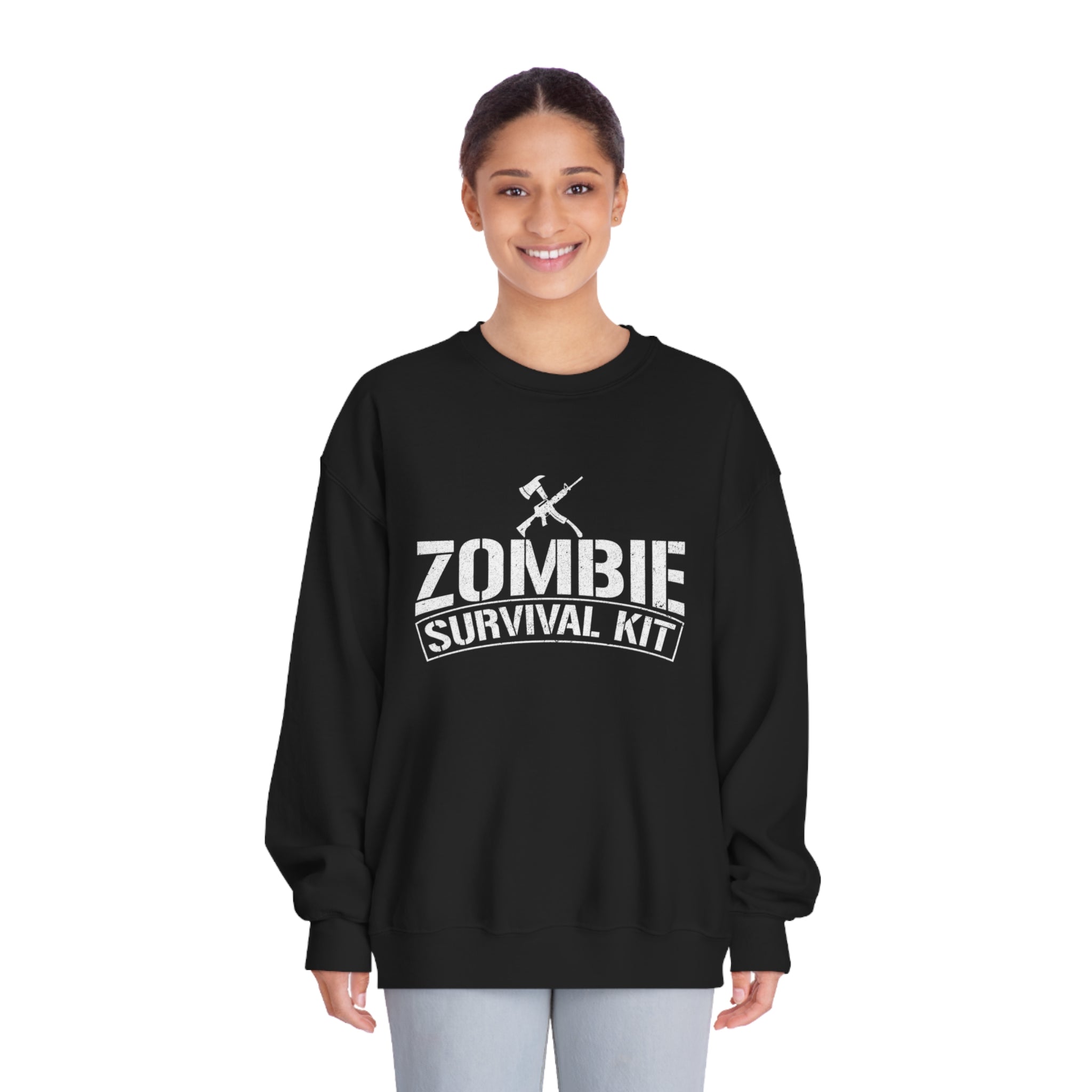 Undead Apocalypse Survival Crewneck Sweatshirt - Zombie Slayer Gear