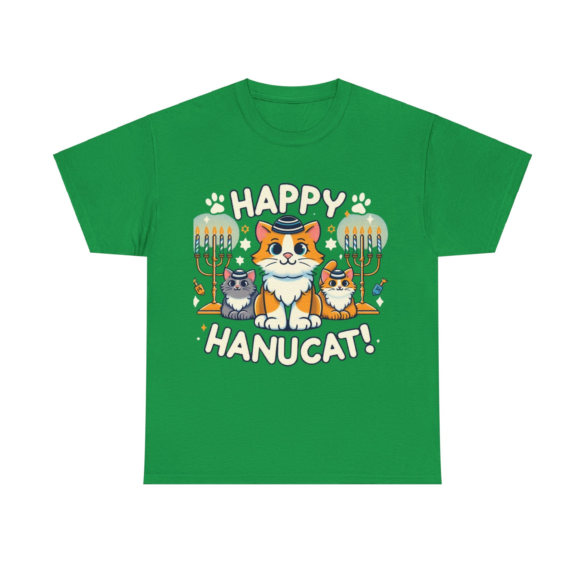 Happy Hanukcat T-Shirt: Celebrate the Festive Season with Feline Fun