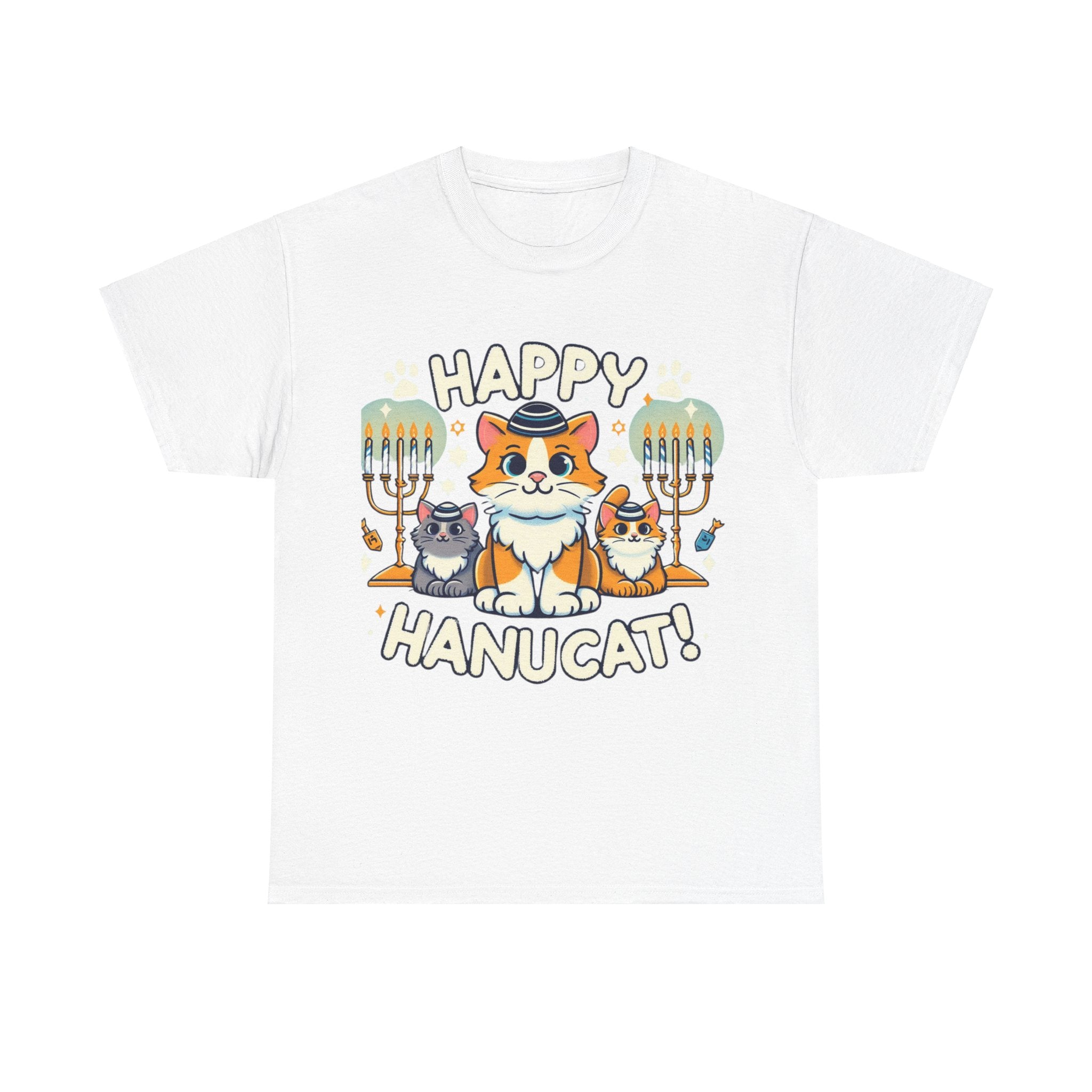 Happy Hanukcat T-Shirt: Celebrate the Festive Season with Feline Fun