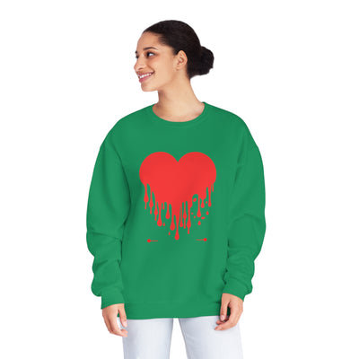 Bleeding Love Sweatshirt for Valentine's Day - Cozy Crewneck with Heart Design