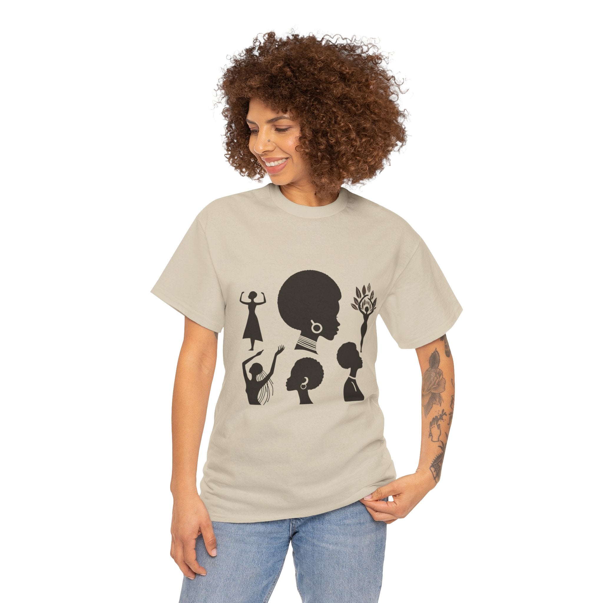 Illustrated Icon Women's Day T-shirt - Celebrate Feminine Strength & Resilience"