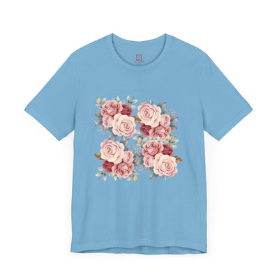 Romantic Floral Flower Valentine's Day T-Shirt - Cute & Feminine Design"