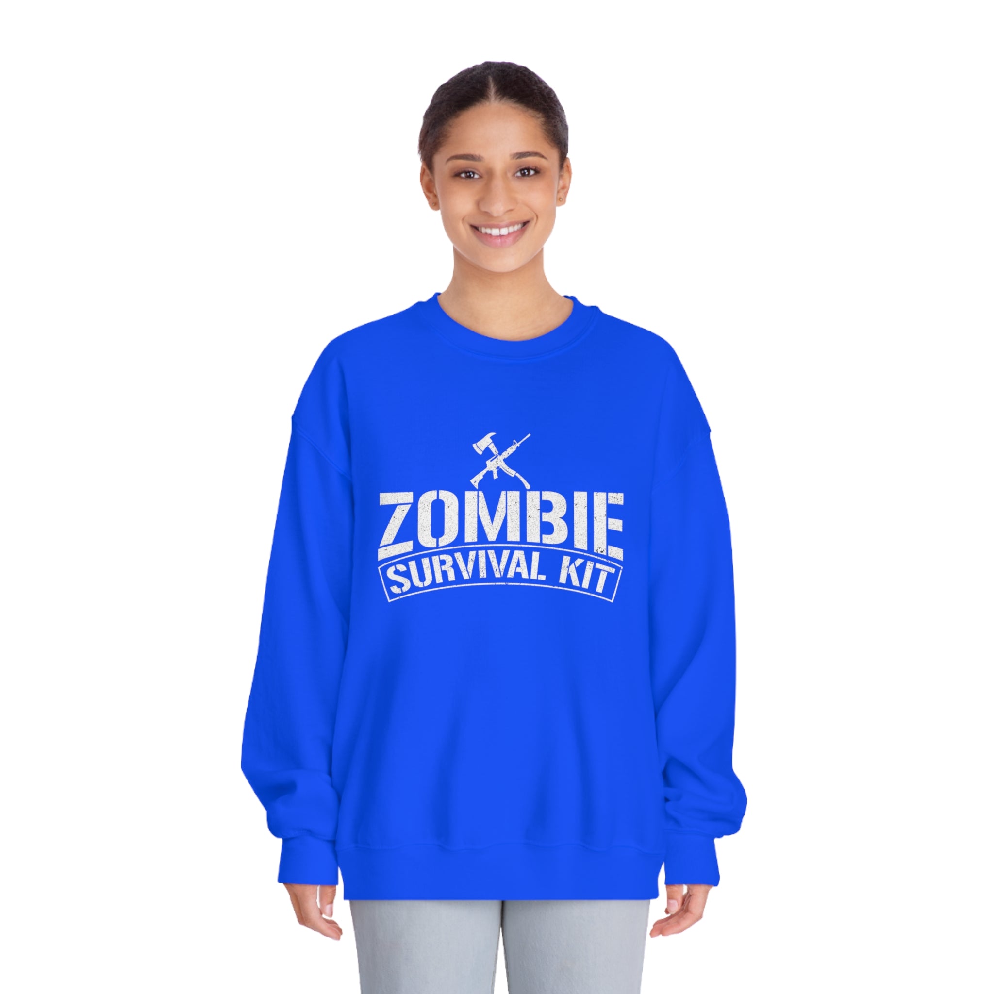 Undead Apocalypse Survival Crewneck Sweatshirt - Zombie Slayer Gear