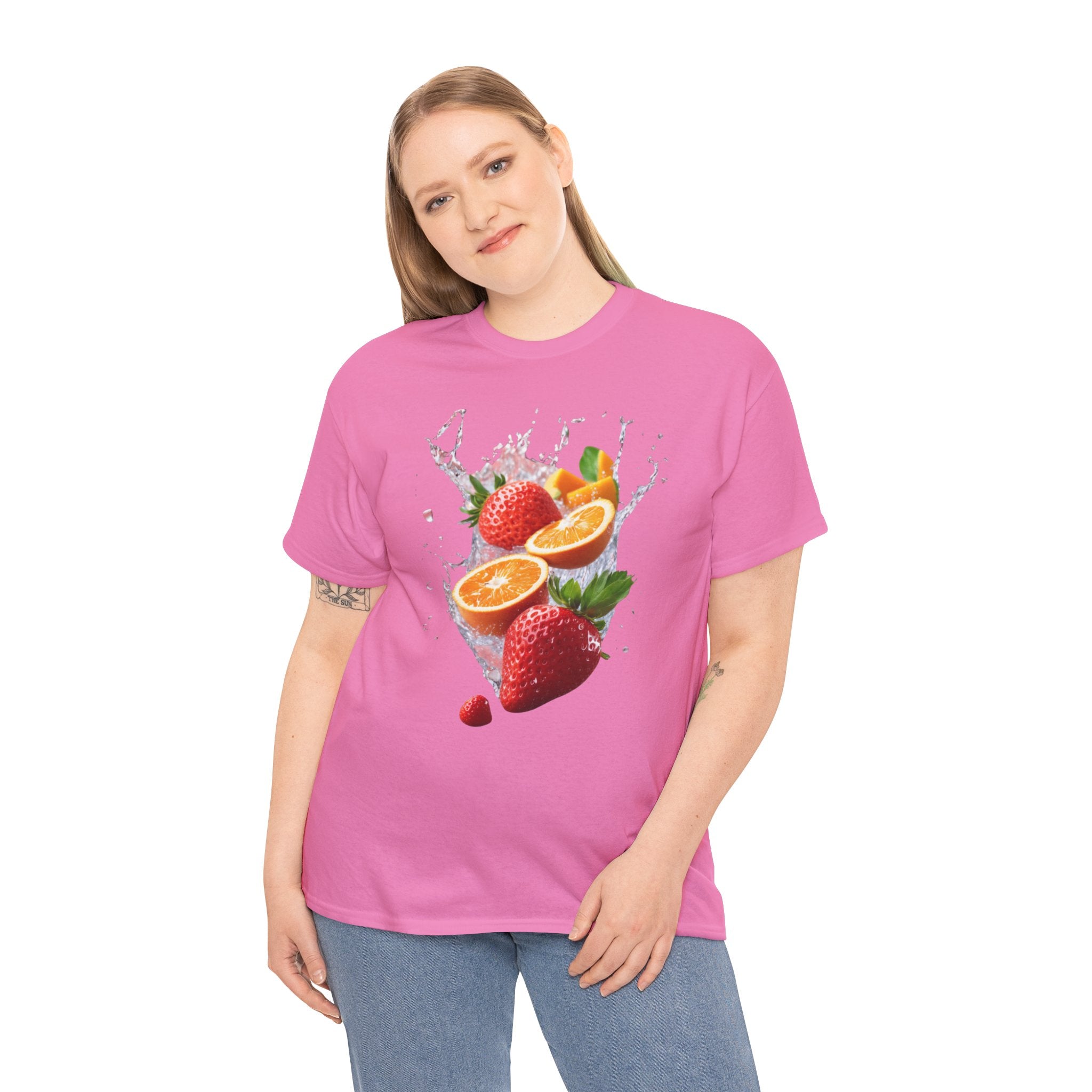 Fruit Fusion T-Shirt | Strawberry, Orange, Mango Delight & Comfort