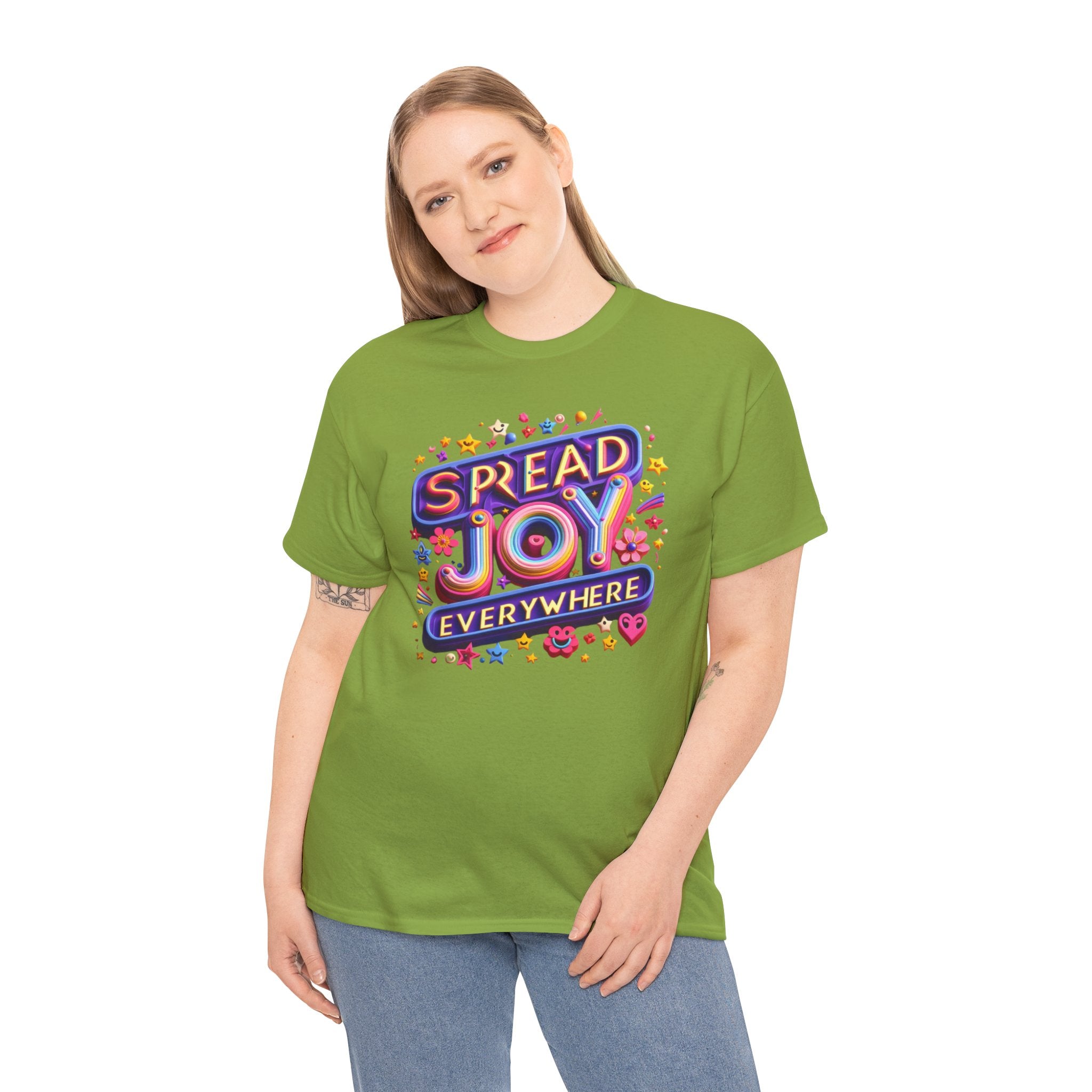 Radiate Joy Everywhere Graphic T-Shirt: Share Positivity in Style