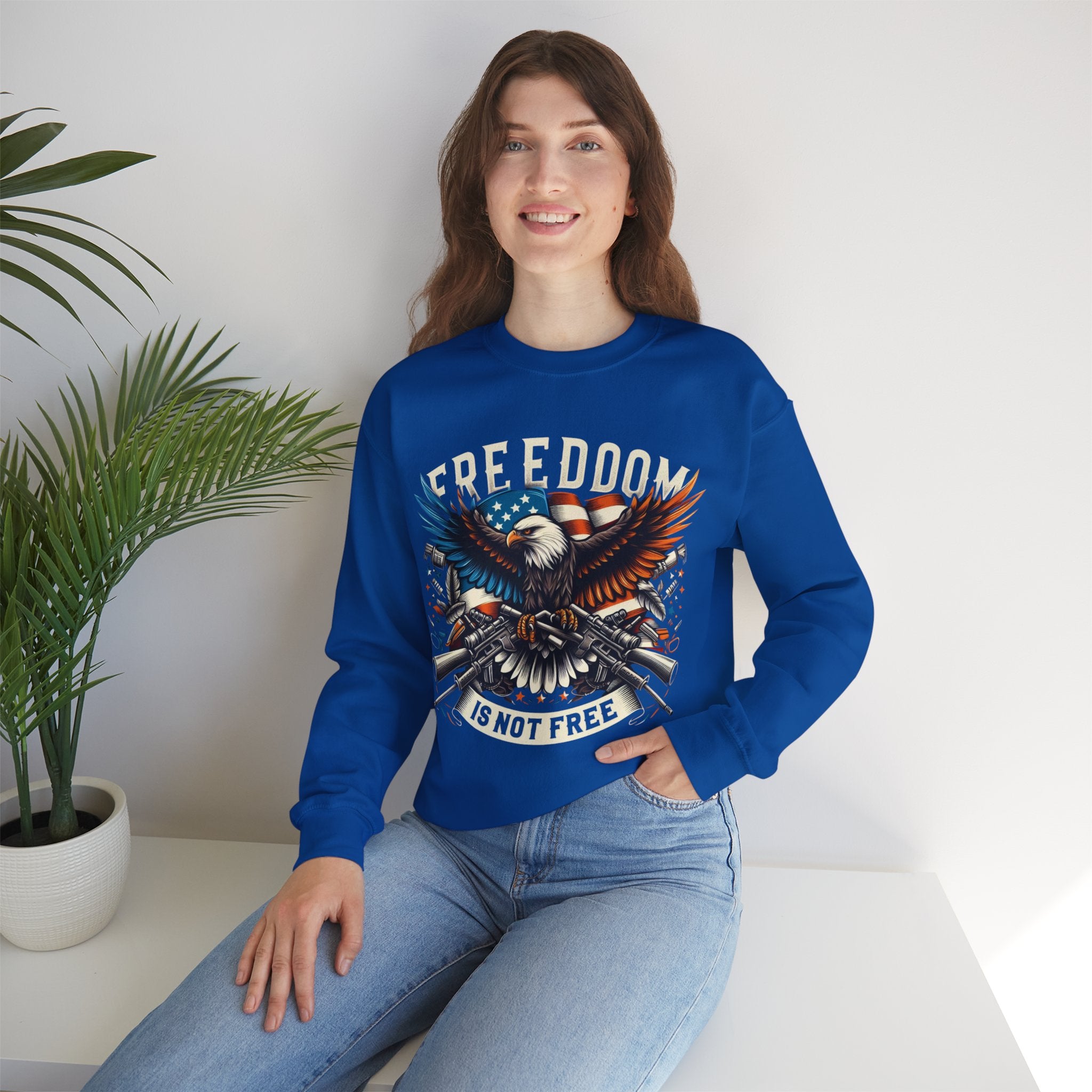 Liberty Unisex Sweatshirt - 'Freedom Is Not Free' Patriotic Statement Apparel